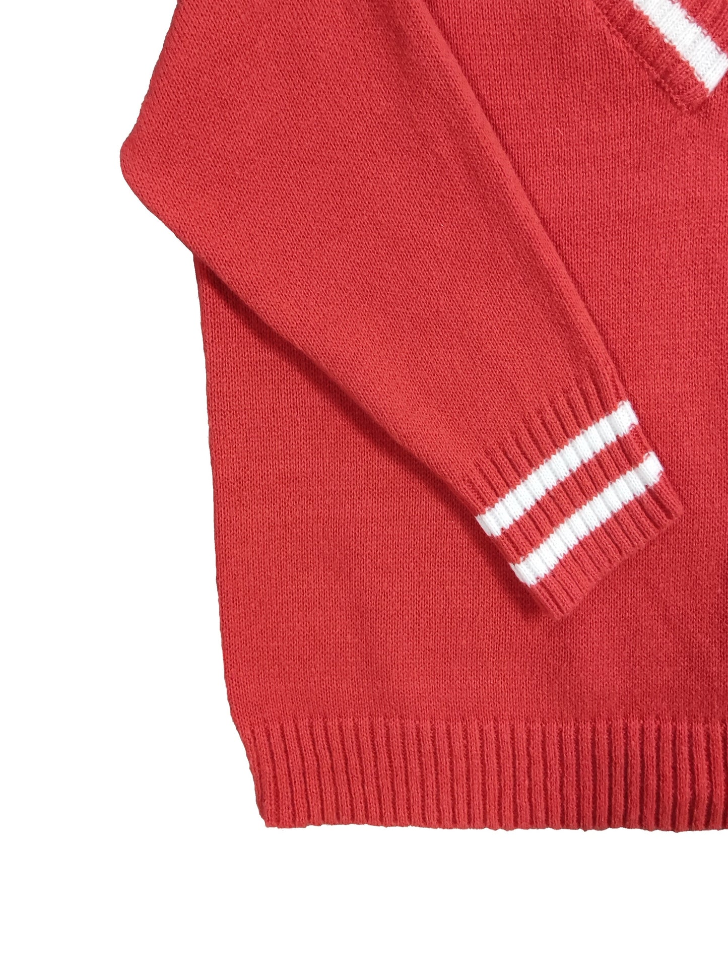 Sixsr Plus Size Casual Sweater, Women's Plus Stripe Print V Neck Long Sleeve Slight Stretch Pullover Sweater