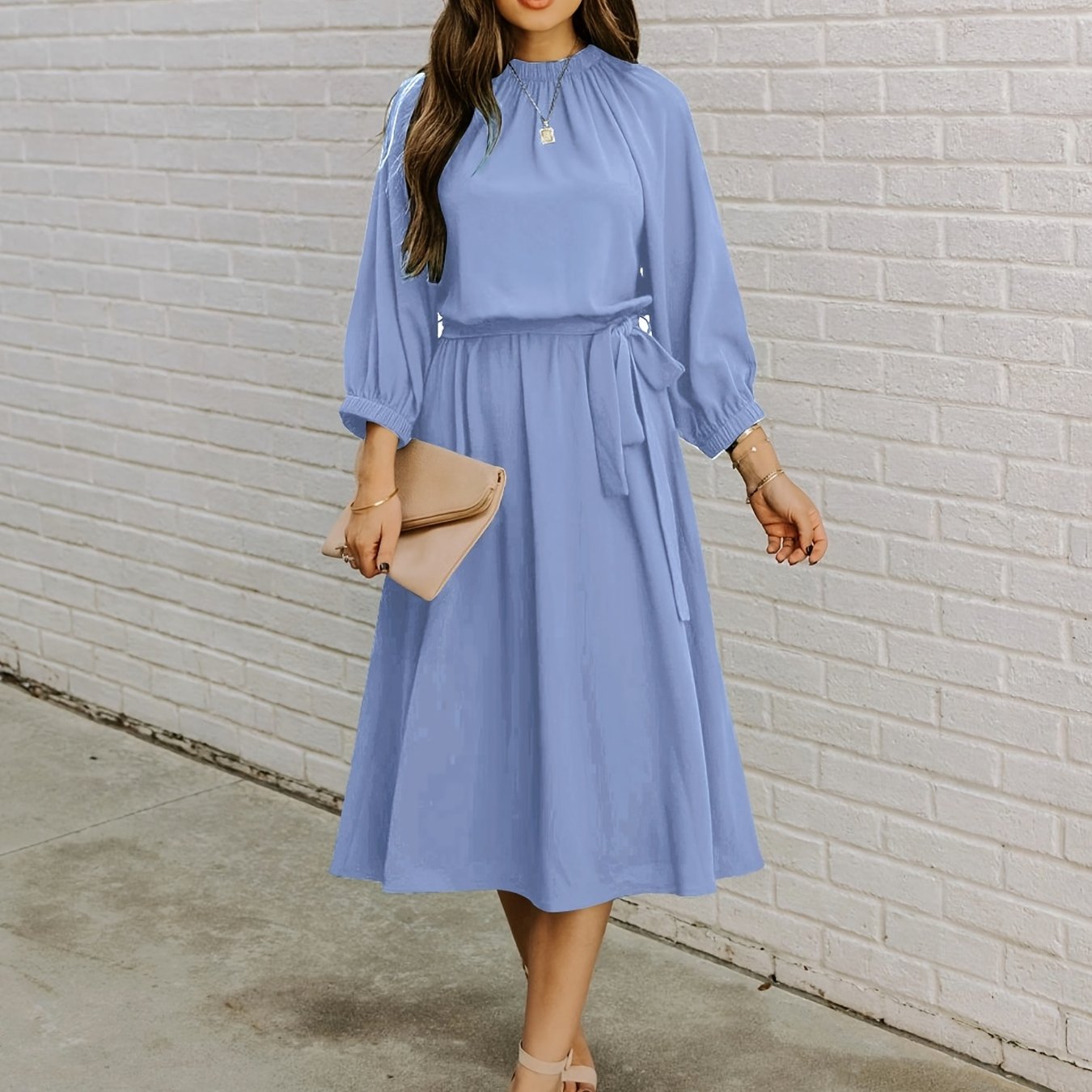 Sixsr Women's Dresses Sexy Summer Women's High Waist Slim Fashion Solid Color Slim Temperament Maxi Dresses
