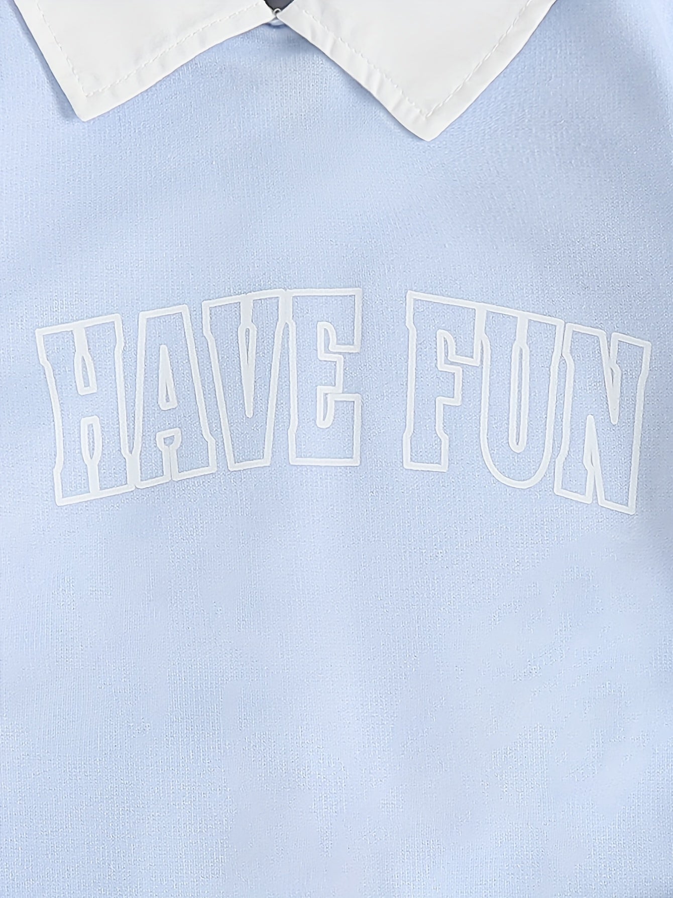 Sixsr Girls Stylish Crew Neck Collared Sweatshirt Top Pullovers For Sports Casual Outfit, Cute Kids Spring/ Fall Clothing