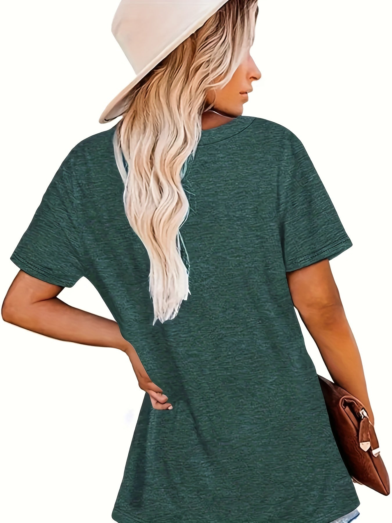 Sixsr Dragonfly Print Crew Neck T-Shirt, Casual Short Sleeve T-Shirt For Spring & Summer, Women's Clothing
