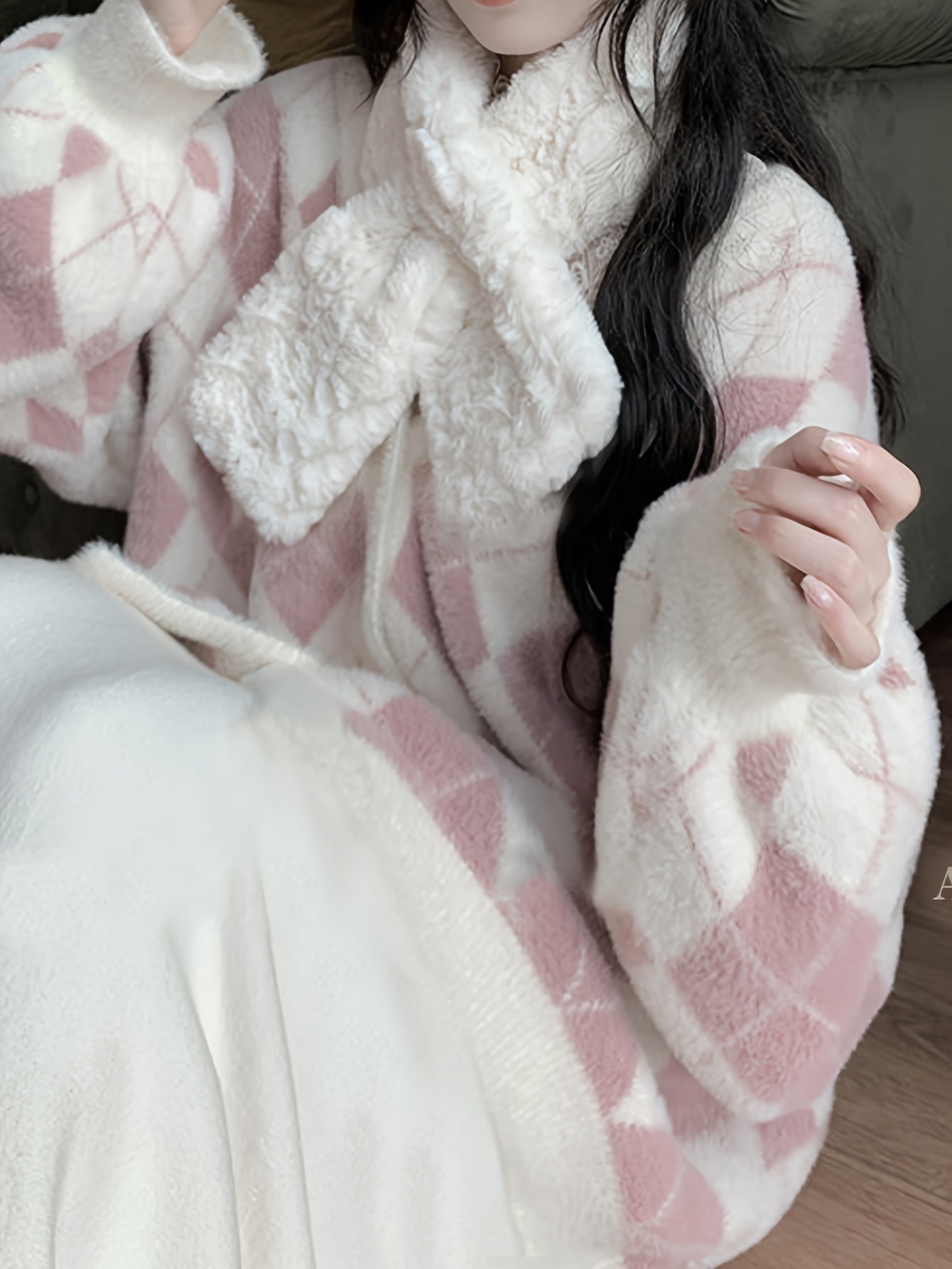 Sixsr Plaid Button Down Knit Cardigan, Casual Long Sleeve Loose Thick Sweater For Winter, Women's Clothing