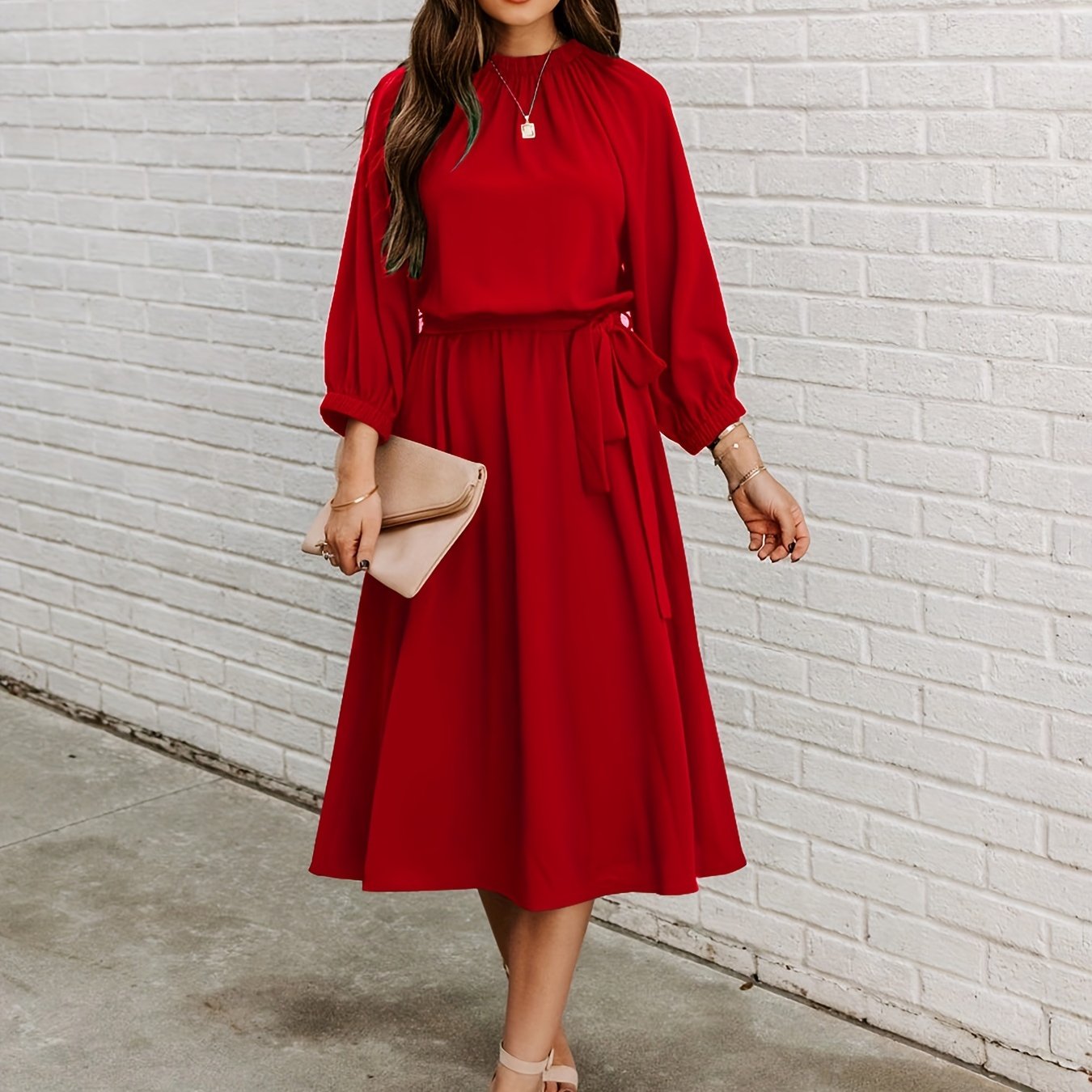 Sixsr Women's Dresses Sexy Summer Women's High Waist Slim Fashion Solid Color Slim Temperament Maxi Dresses