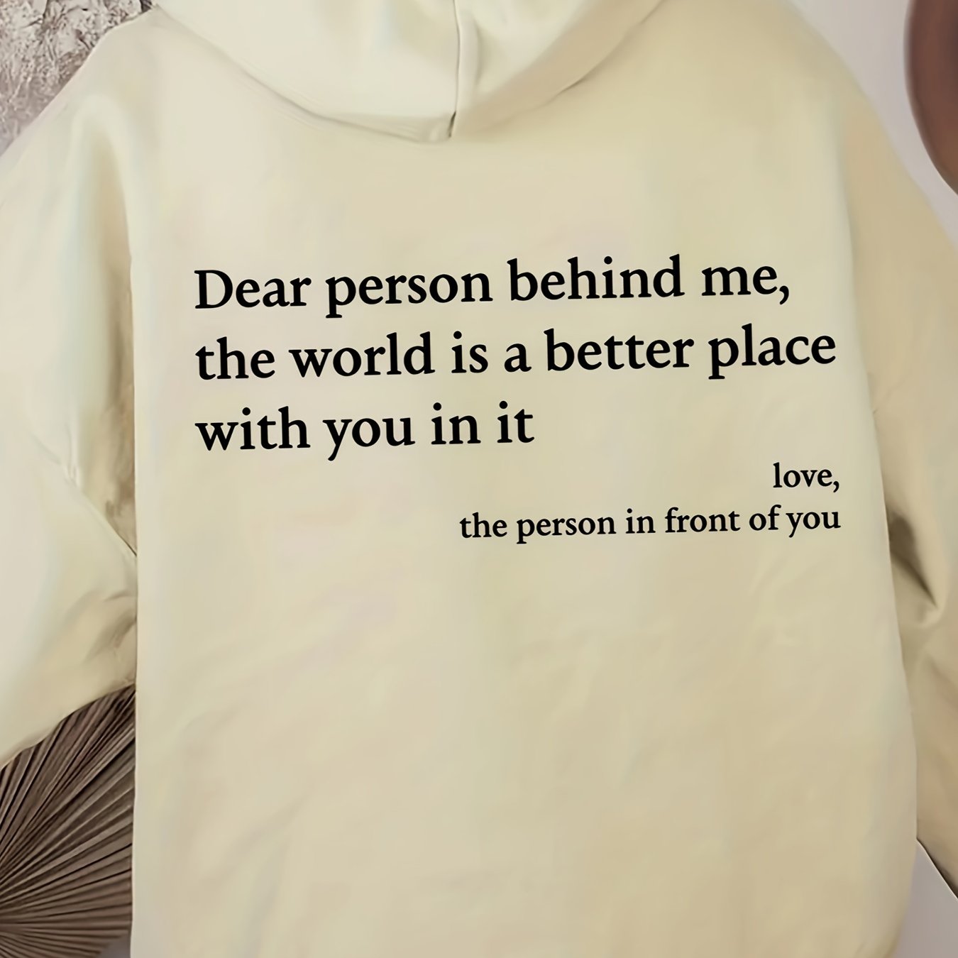 Sixsr Letter Print Hoodies, Long Sleeve Thermal Drawstring Casual Sweatshirt For Fall & Winter, Women's Clothing