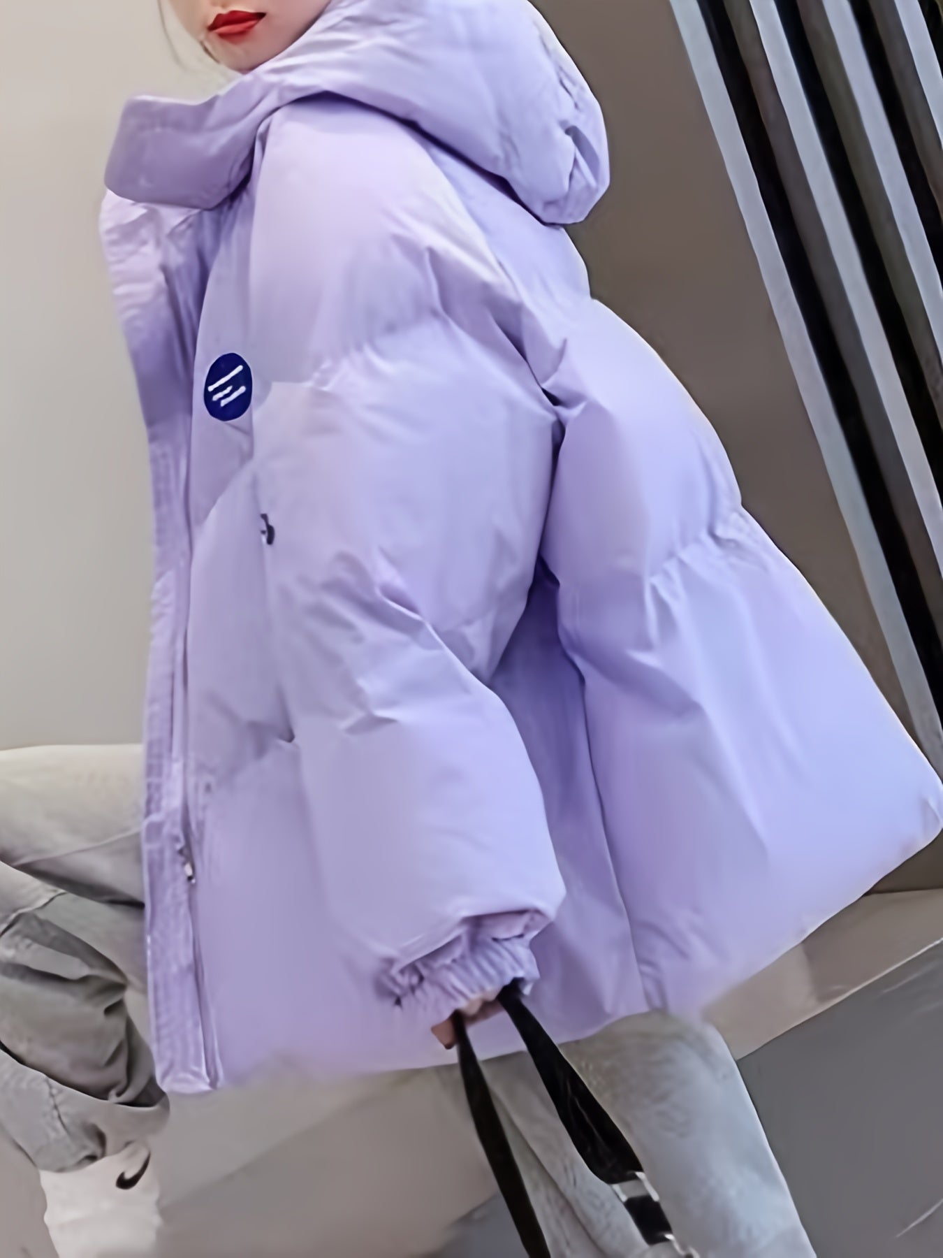 Sixsr Zip Up Warm Hooded Coat, Casual Solid Long Sleeve Winter Outerwear, Women's Clothing