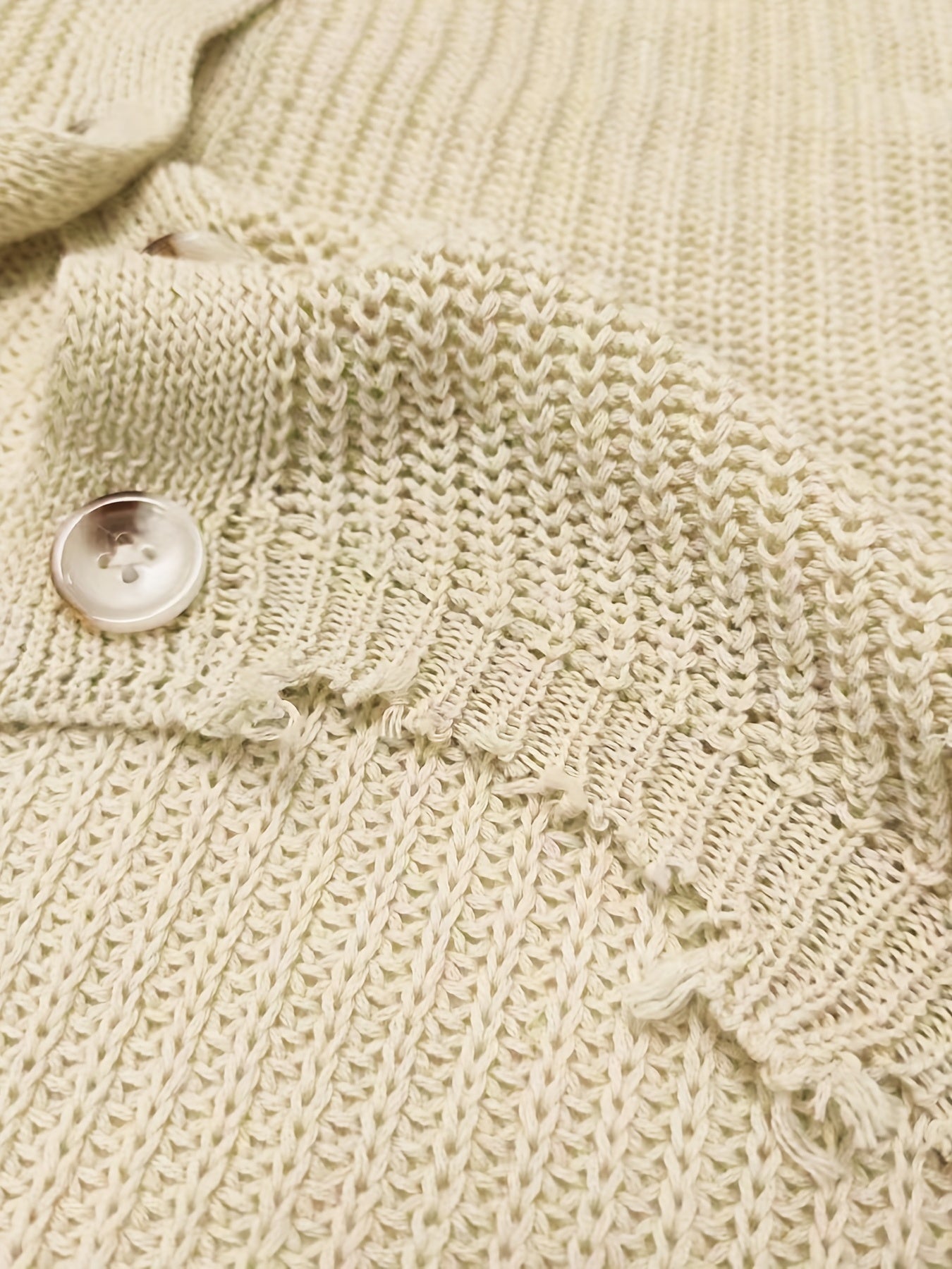 Sixsr Plus Size Elegant Sweater, Women's Plus Long Sleeve Cold Shoulder Fringe Trim Sweater