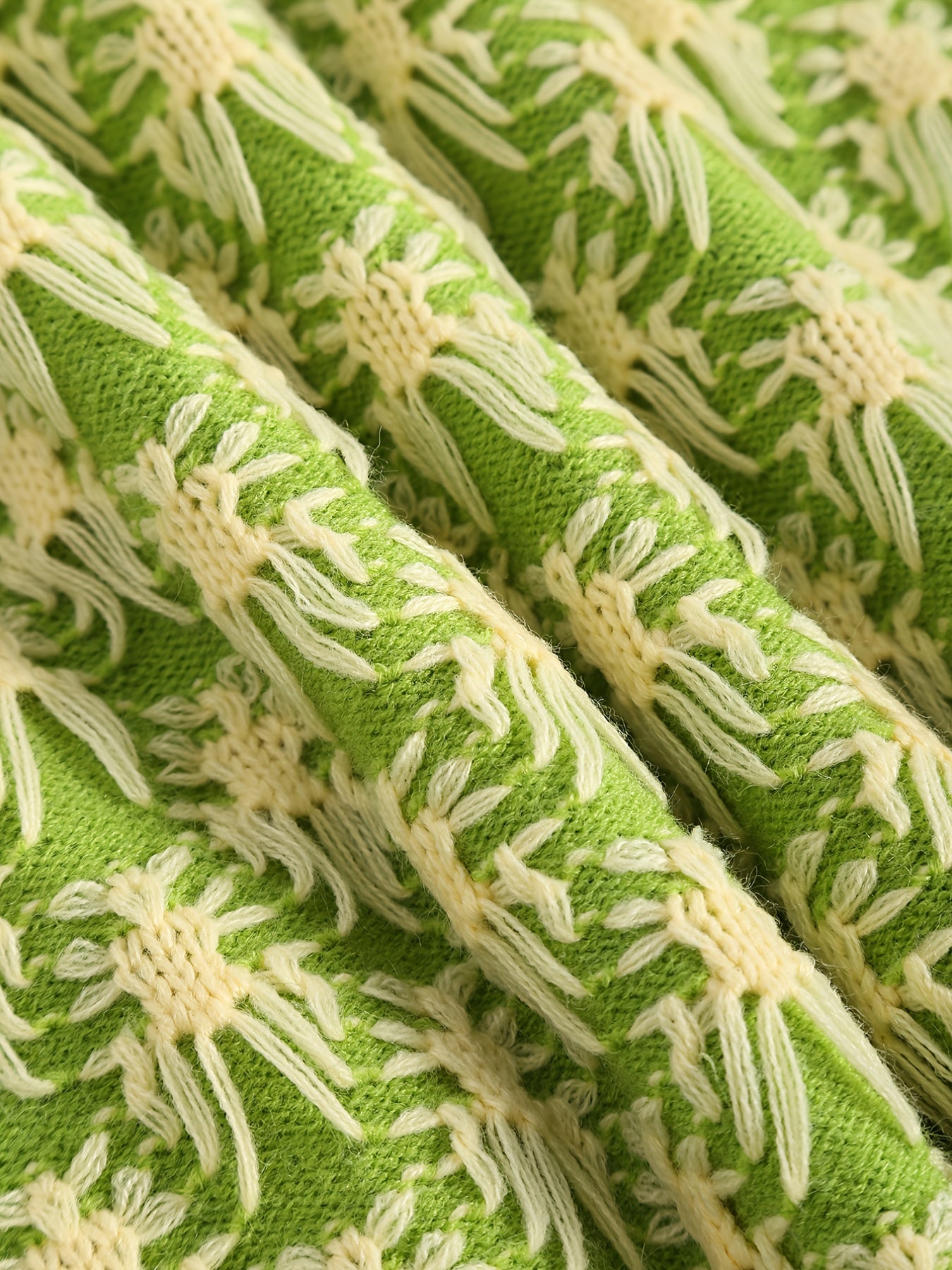 Sixsr Plus Size Jacquard Long Sleeve Knitwear, Women's Plus Casual Round Neck Slight Stretch Pullover Sweater