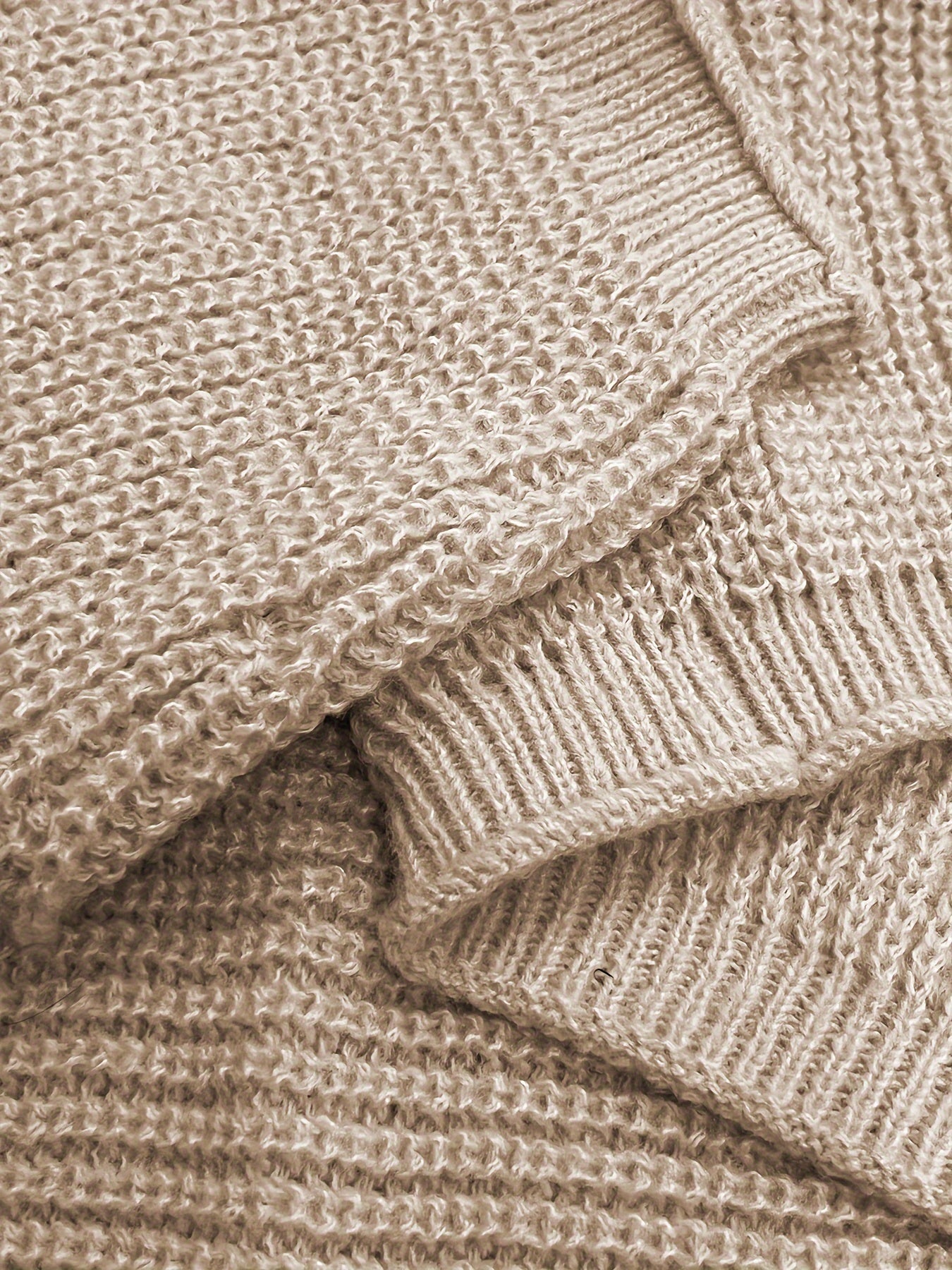 Sixsr Floral Pattern Knitted Pullover Sweater, Casual Long Sleeve Sweater For Fall & Winter, Women's Clothing