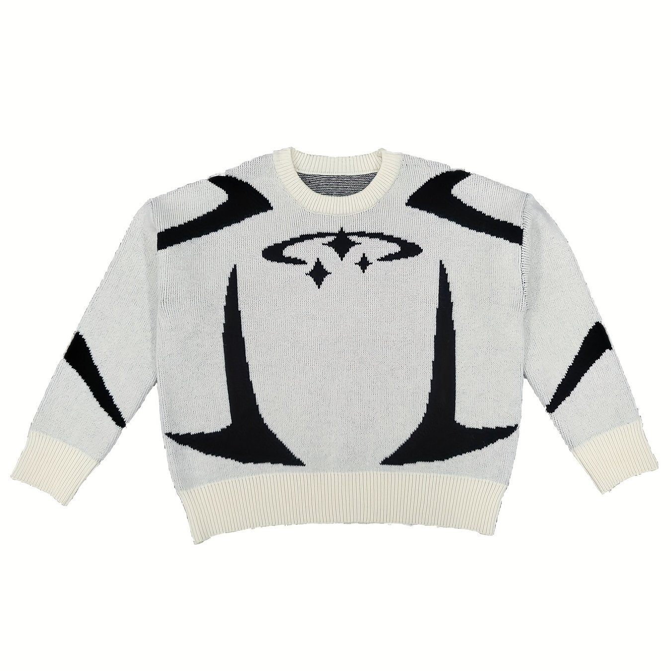 Sixsr Long Sleeve Loose Sweater, Crew Neck Casual Sweater For Winter & Fall, Women's Clothing