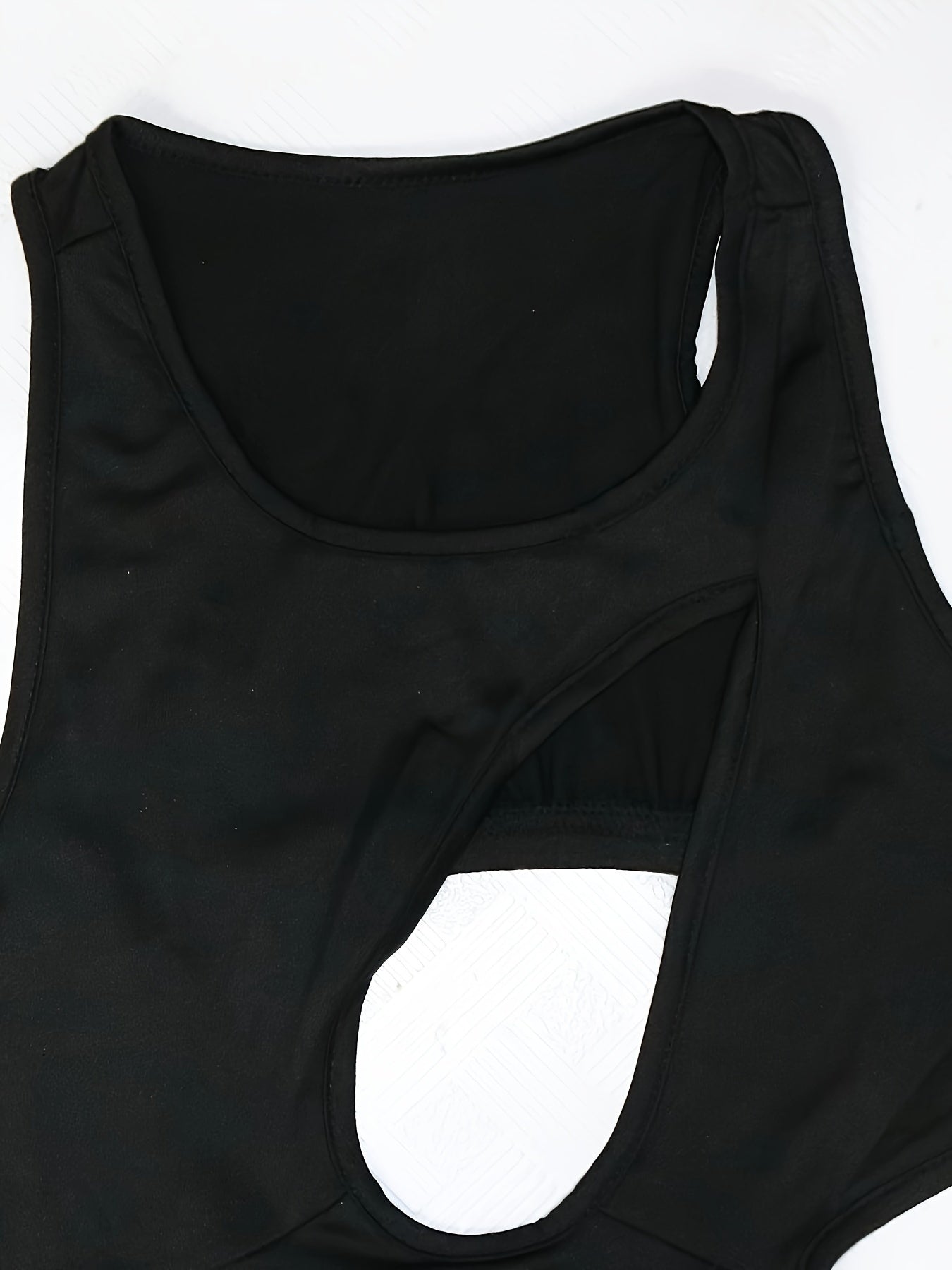 Sixsr Solid Hollow Bodycon Maxi Dress, Seductive Sleeveless Slim Fit Dress For Club & Cocktail, Women's Clothing