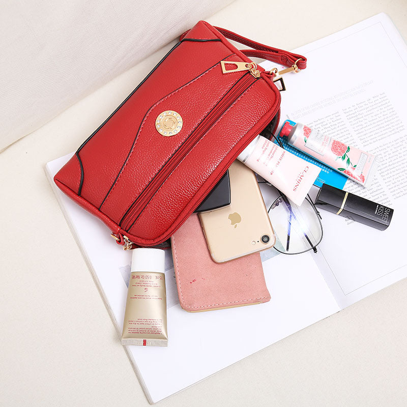 SIXSR 20252019 autumn new urban simple women's crossbody shoulder bag solid color small square bag sewing line change women's single