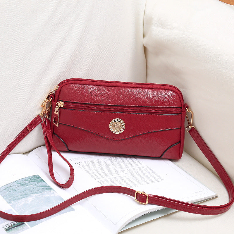 SIXSR 20252019 autumn new urban simple women's crossbody shoulder bag solid color small square bag sewing line change women's single