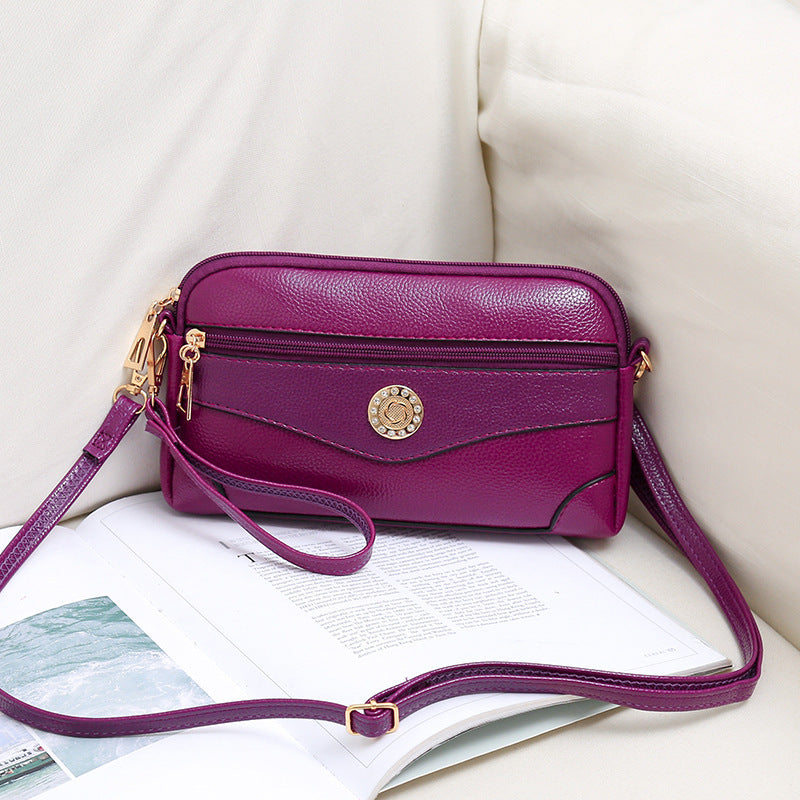 SIXSR 20252019 autumn new urban simple women's crossbody shoulder bag solid color small square bag sewing line change women's single