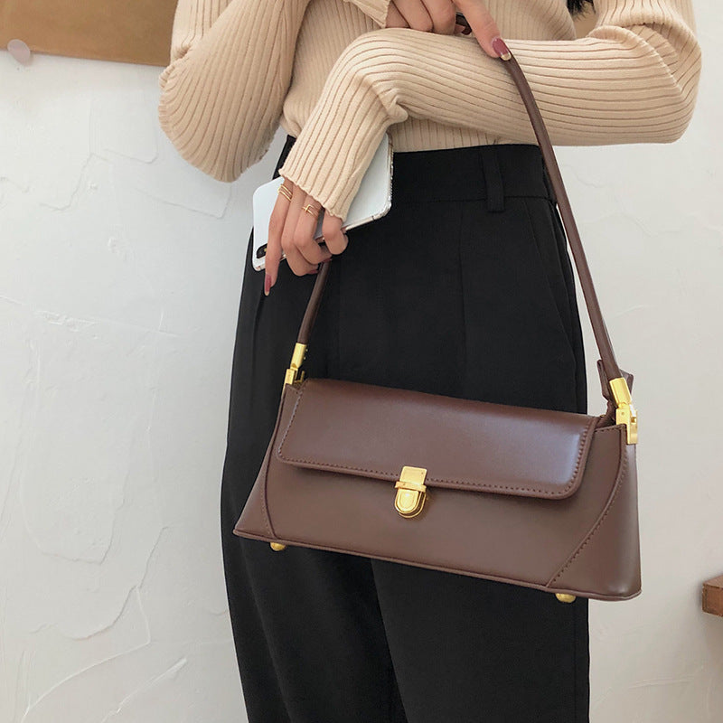 2025 Internet celebrity women's bag retro underarm bag method stick bag niche versatile texture shoulder bag popular new trendy handbag
