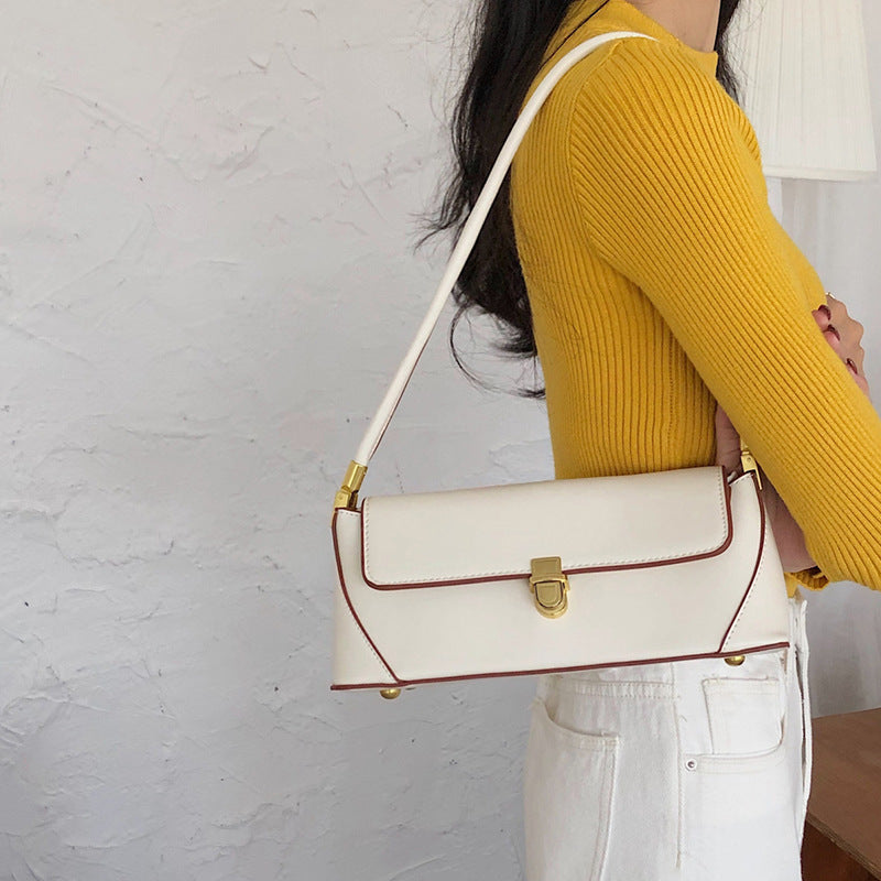 2025 Internet celebrity women's bag retro underarm bag method stick bag niche versatile texture shoulder bag popular new trendy handbag