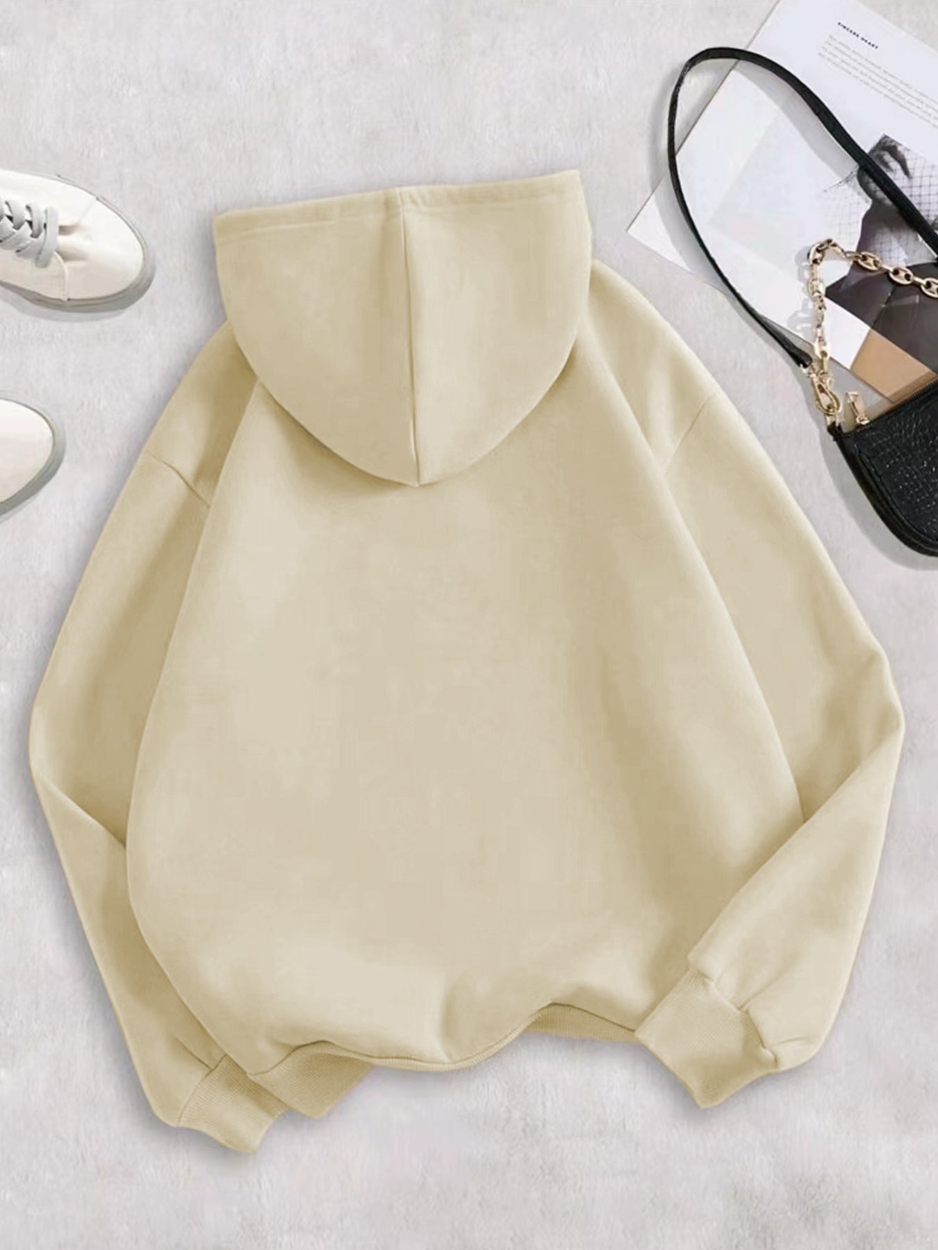 Sixsr Floral & Leopard Print Drawstring Hooded Sweatshirt, Front Pockets Long Sleeves Casual Hoodies, Women's Activewear