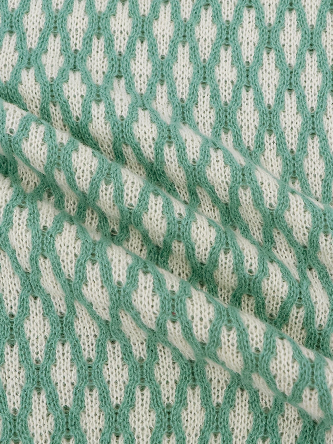 Sixsr Allover Pattern Flat Collar Pullover Sweater, Casual Long Sleeve Sweater, Women's Clothing