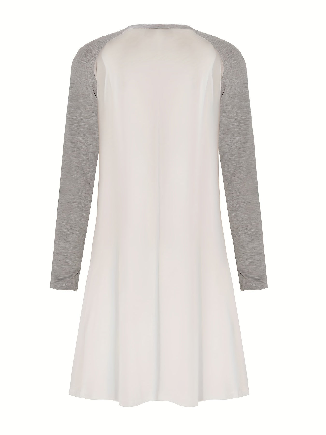 Sixsr Christmas Letter Print Dress, Casual Crew Neck Raglan Sleeve Dress, Women's Clothing