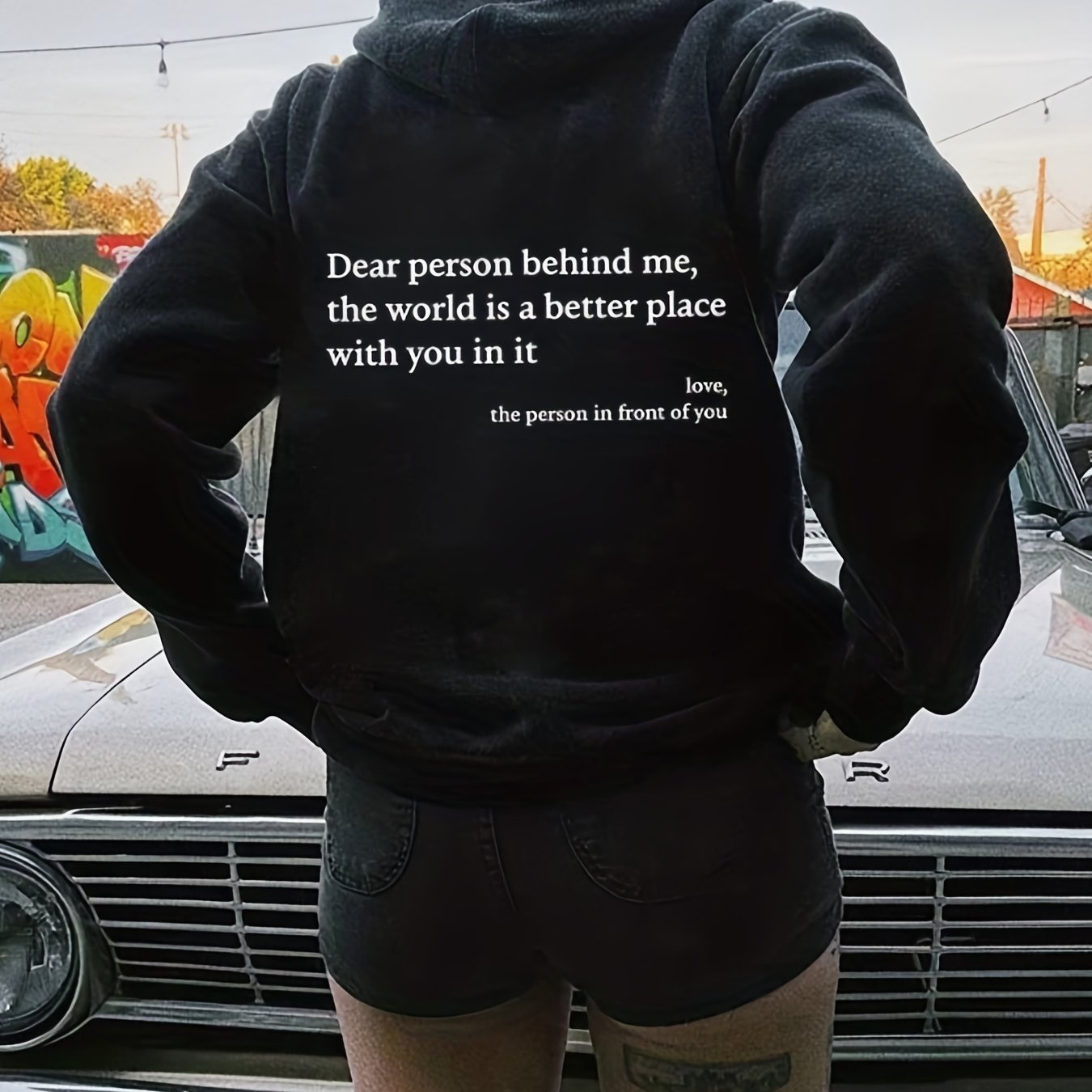 Sixsr Letter Print Hoodies, Long Sleeve Casual Sweatshirt For Winter & Fall, Women's Clothing
