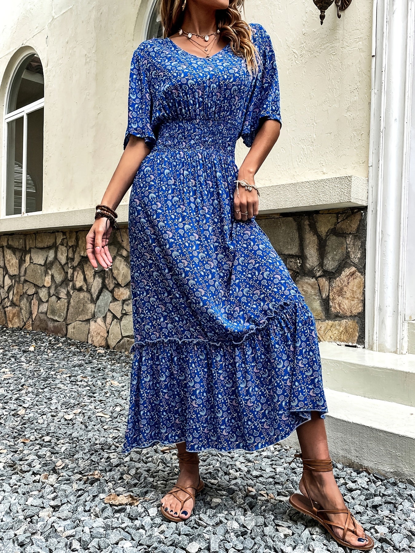Sixsr Elegant Slim High Waist Dress, Casual Every Day Dress For Summer & Spring, Women's Clothing