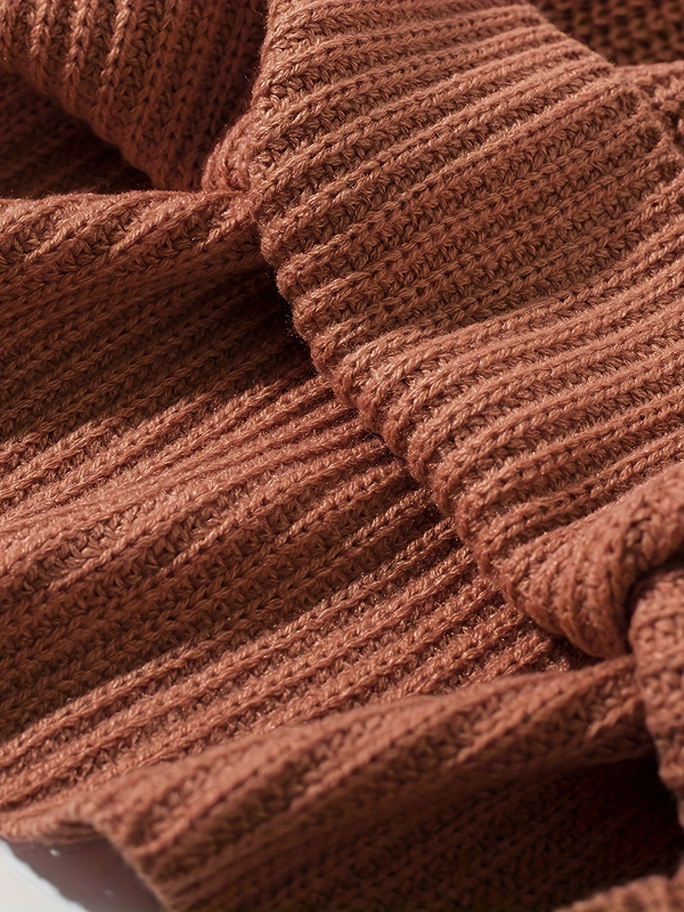 Sixsr Solid V Neck Pullover Sweater, Casual Long Sleeve Loose Sweater, Women's Clothing