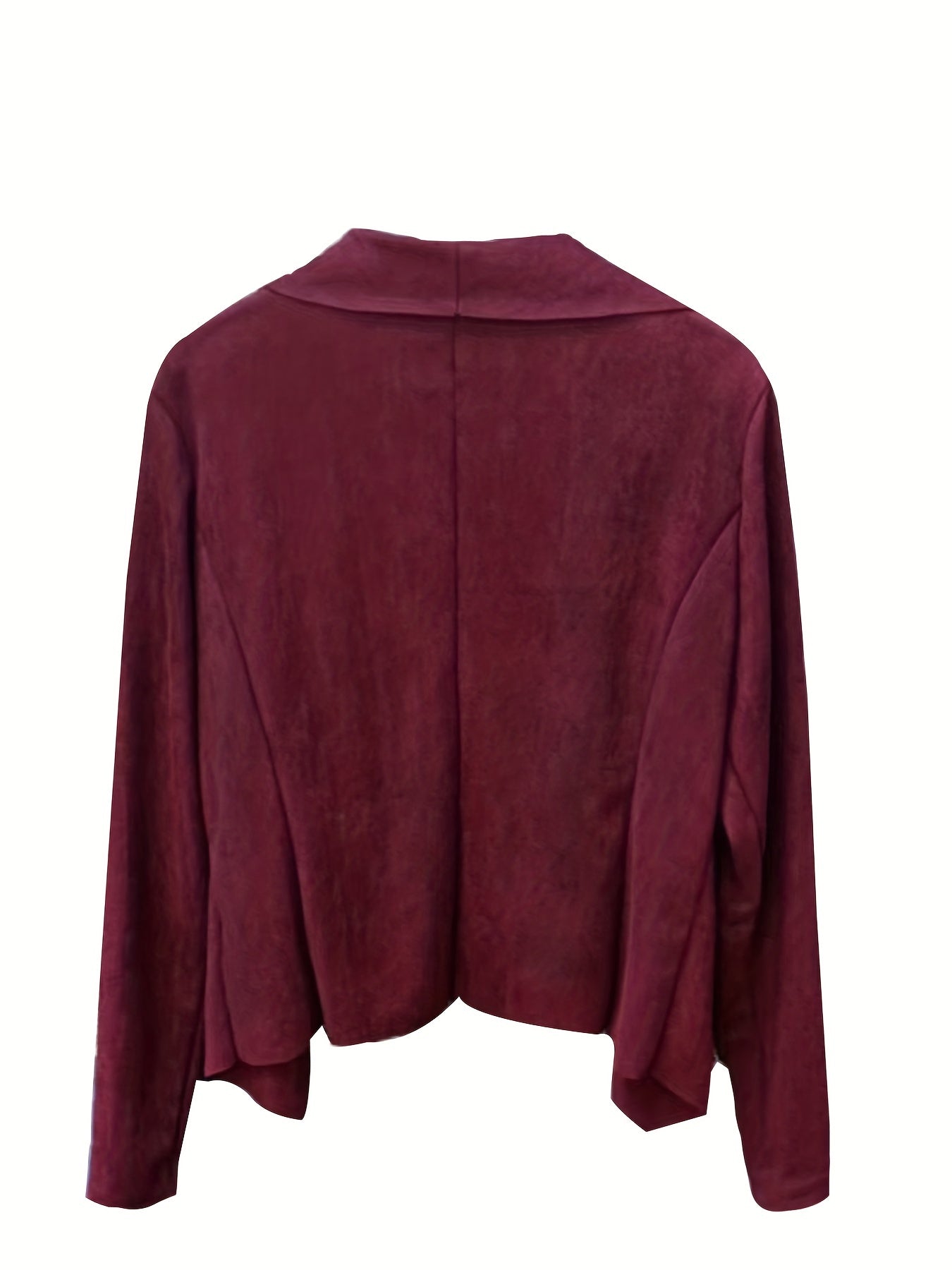 Sixsr Solid Open Front Coat, Elegant Long Sleeve Work Office Outerwear, Women's Clothing