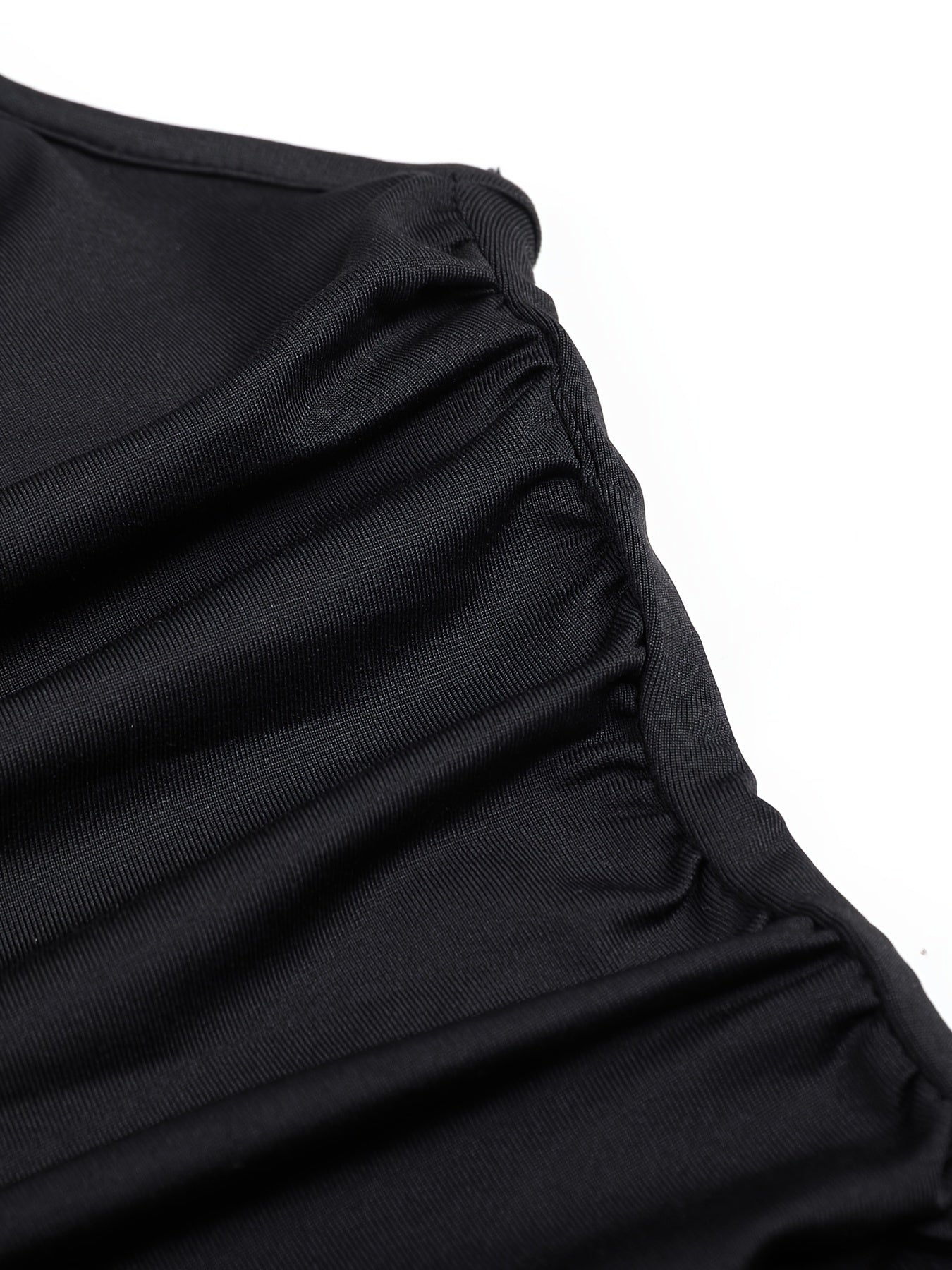 Sixsr Solid Ruched Cami Dress, Elegant Sleeveless Bodycon Dress, Women's Clothing