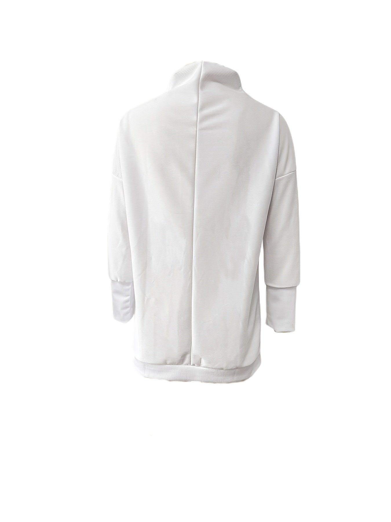 Sixsr Casual High Neck Dress, Long Sleeve Solid Loose Fitting Basic Dresses, Women's Clothing
