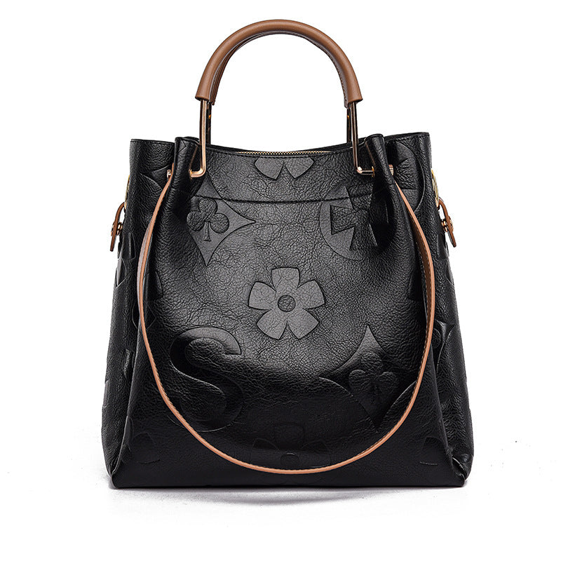 2025 Bags women's New hot-selling new bucket bags, high-end fashion embossed handbags, large-capacity mother and child shoulder bags