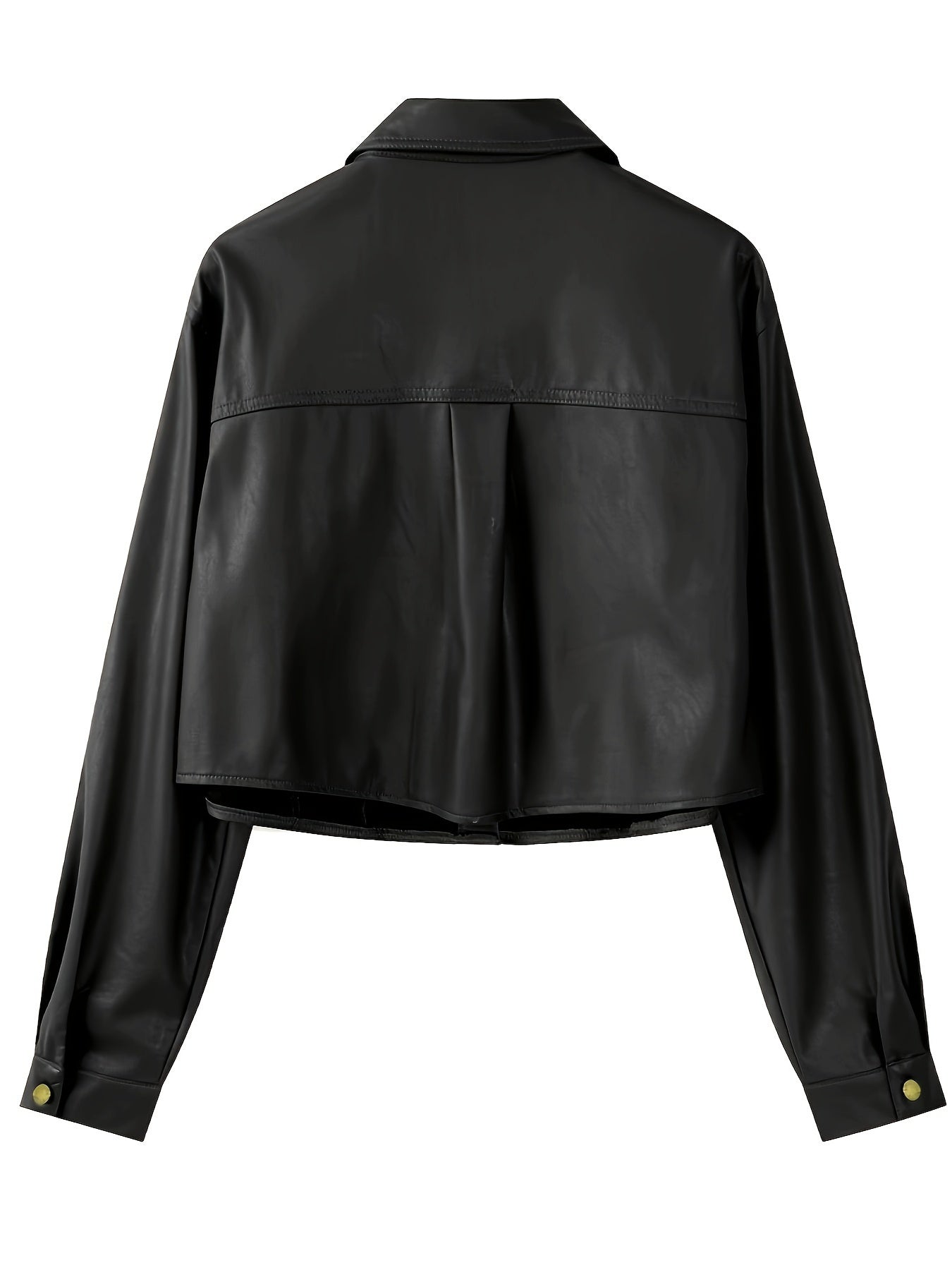 Sixsr Solid Button Front Jacket, Casual Long Sleeve Jacket For Fall & Winter, Women's Clothing