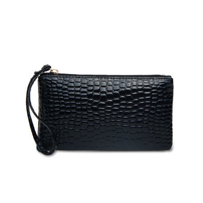 2025 Hot trade New popular new women's bags trendy long crocodile pattern clutch bag mobile phone change bag wholesale