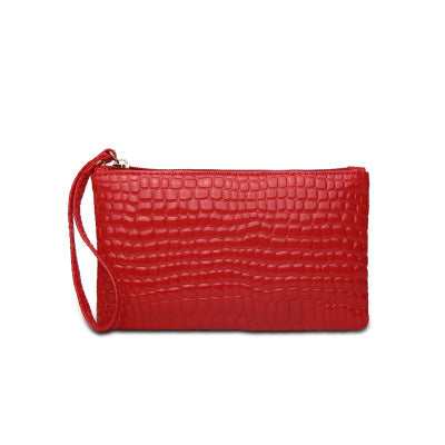 2025 Hot trade New popular new women's bags trendy long crocodile pattern clutch bag mobile phone change bag wholesale