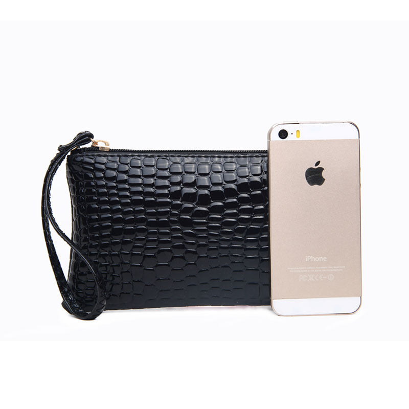2025 Hot trade New popular new women's bags trendy long crocodile pattern clutch bag mobile phone change bag wholesale