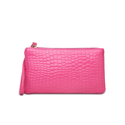 2025 Hot trade New popular new women's bags trendy long crocodile pattern clutch bag mobile phone change bag wholesale