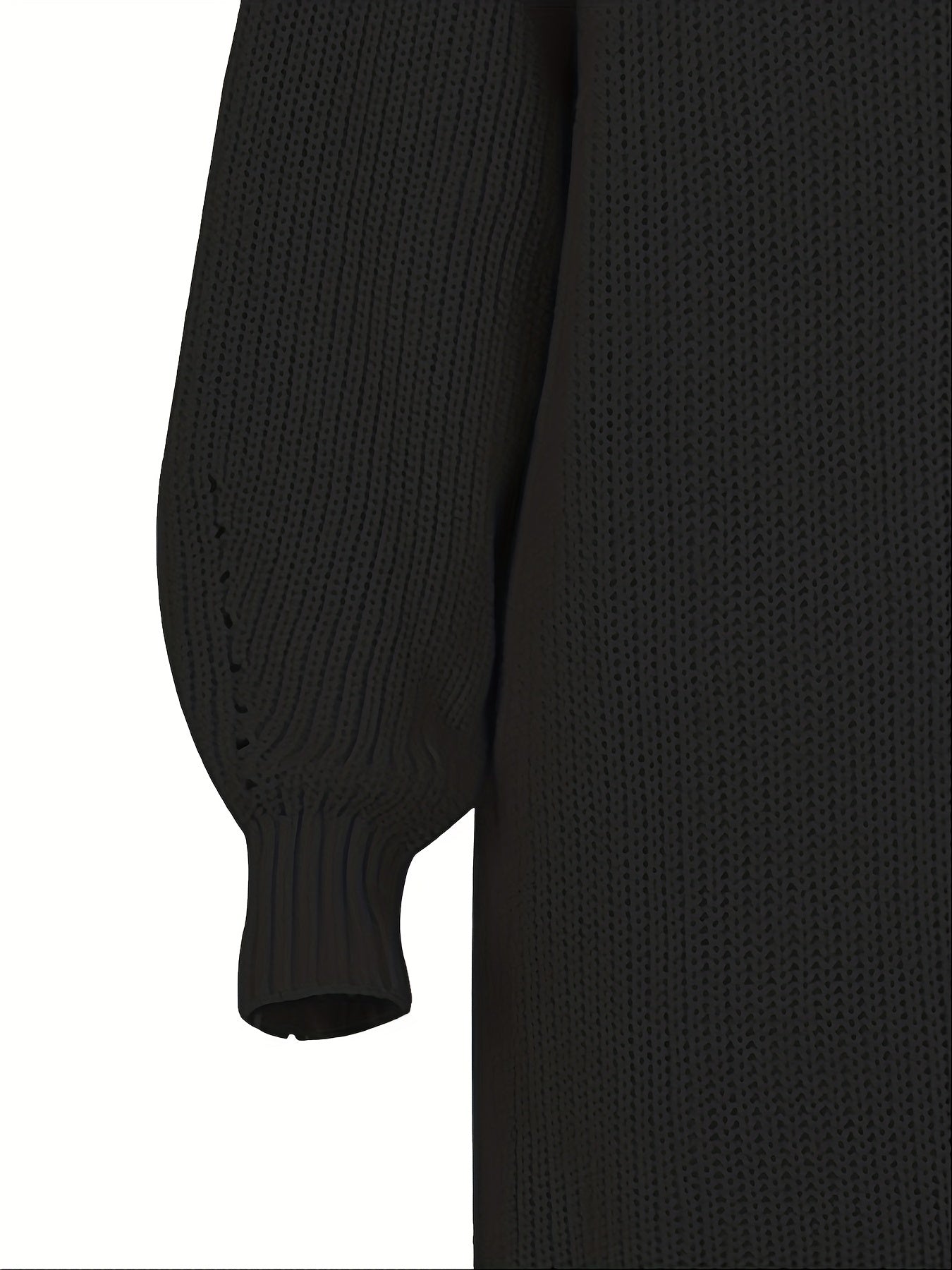 Sixsr Solid Knitted Pullover Top, Casual Turtleneck Long Sleeve Sweater For Fall & Winter, Women's Clothing