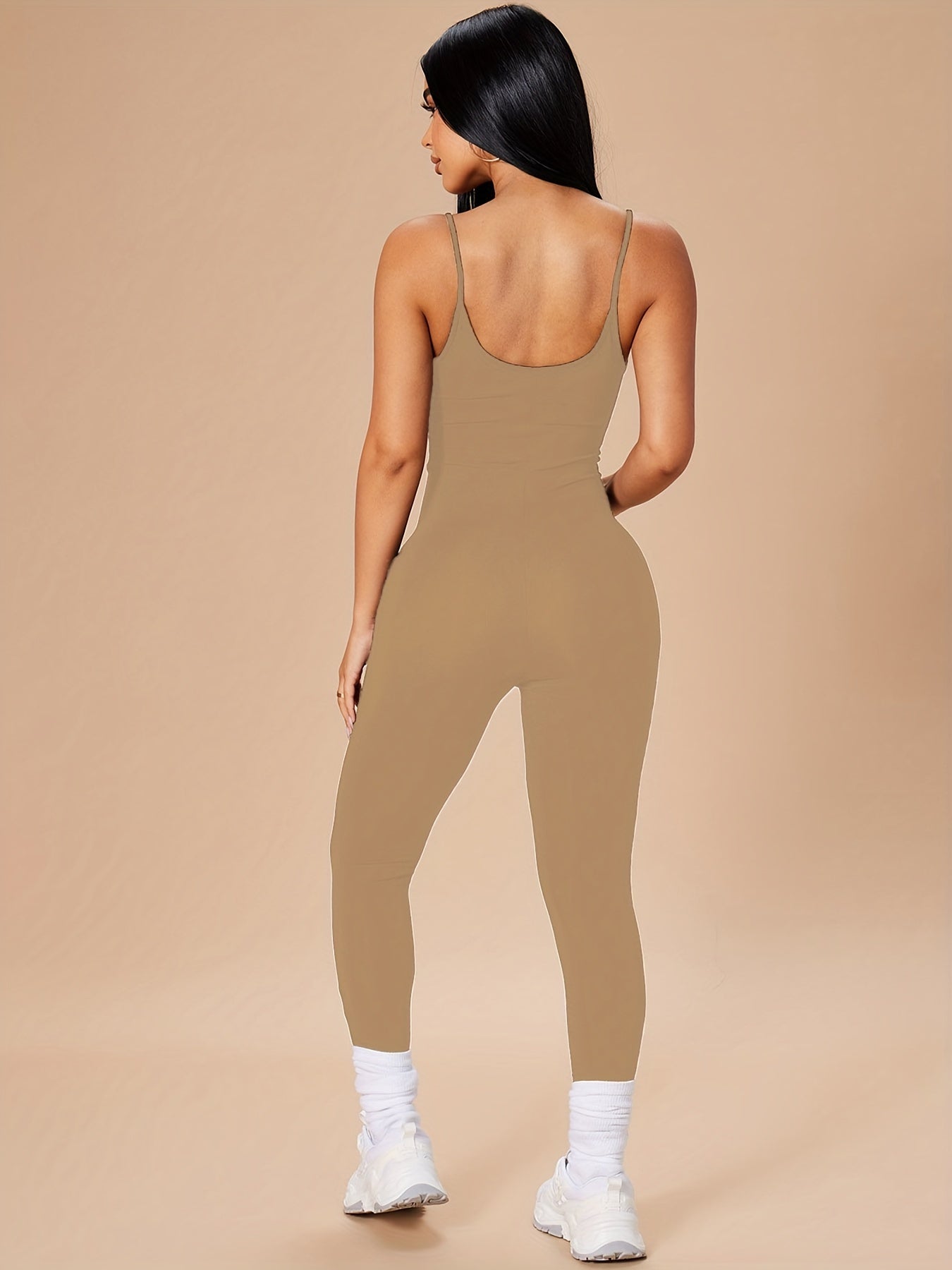 Sixsr Solid Slim Cami Jumpsuit, Casual Sleeveless Versatile Jumpsuit, Women's Clothing