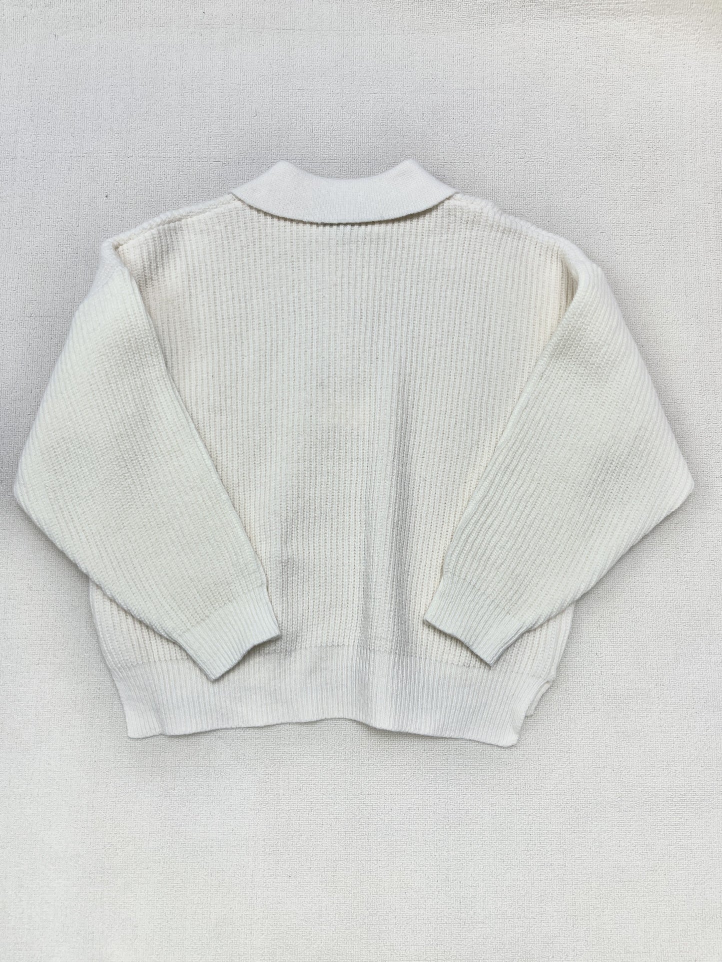 Sixsr Men's Stylish Loose Solid Knitted Sweater, Casual Breathable Long Sleeve Lapel Button Up Top For City Walk Street Hanging Outdoor Activities