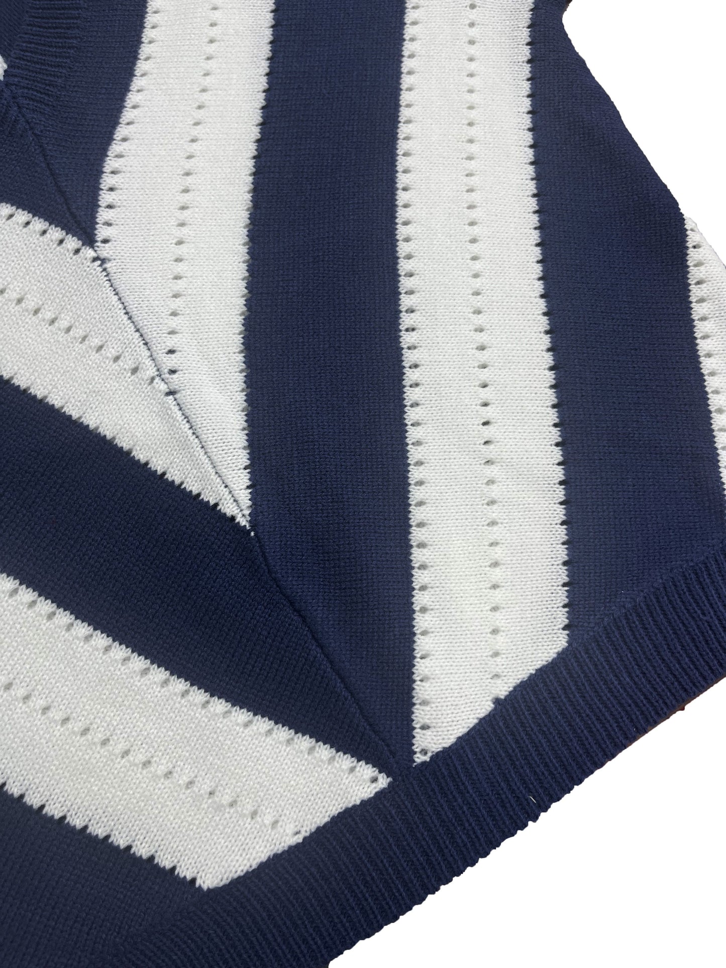 Sixsr Plus Size Casual Sweater, Women's Plus Colorblock Stripe Print V Neck Long Sleeve Jumper