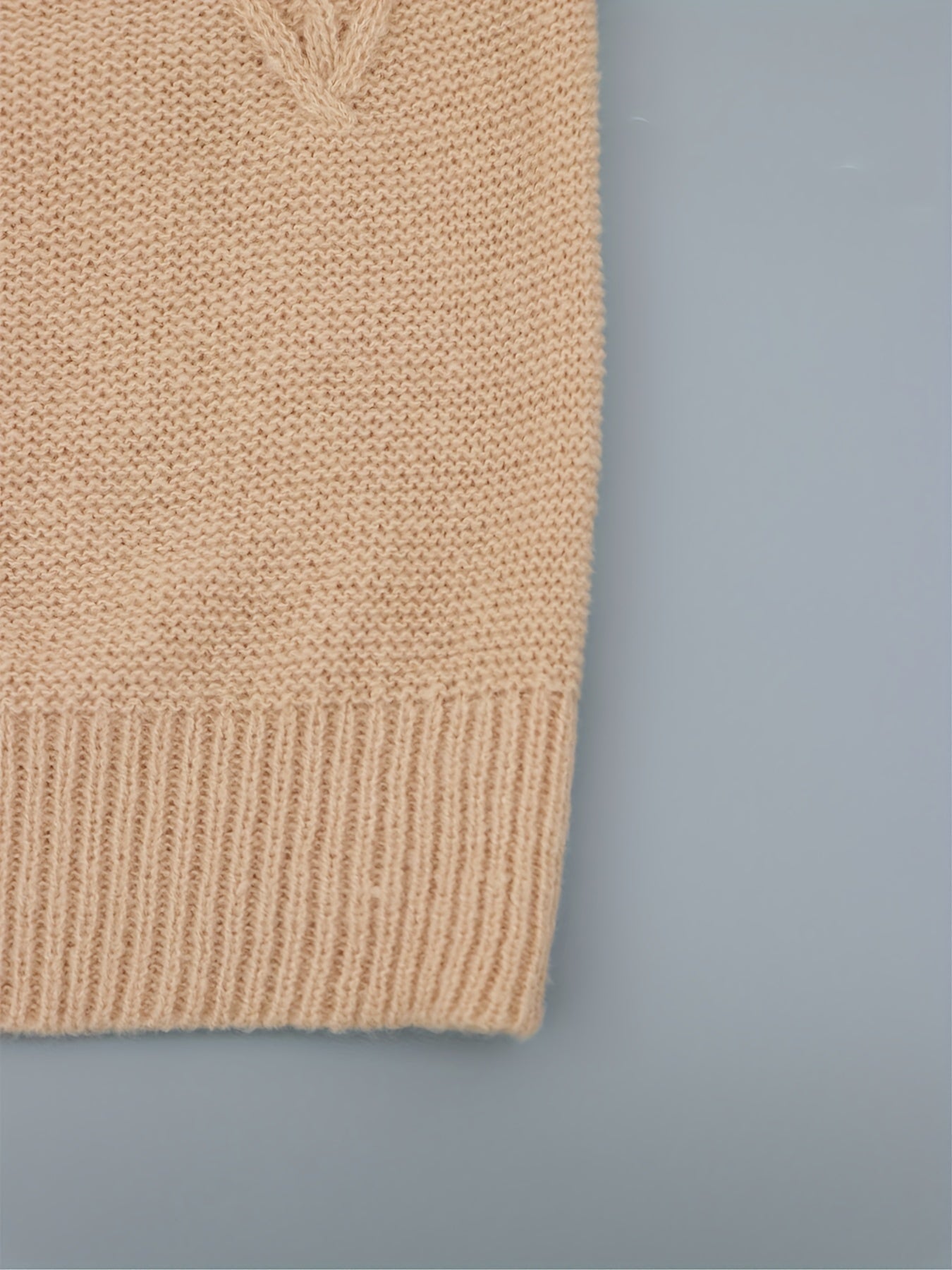 Sixsr Plus Size Casual Sweater, Women's Plus Plain Jacquard Long Sleeve Round Neck Pullover Jumper