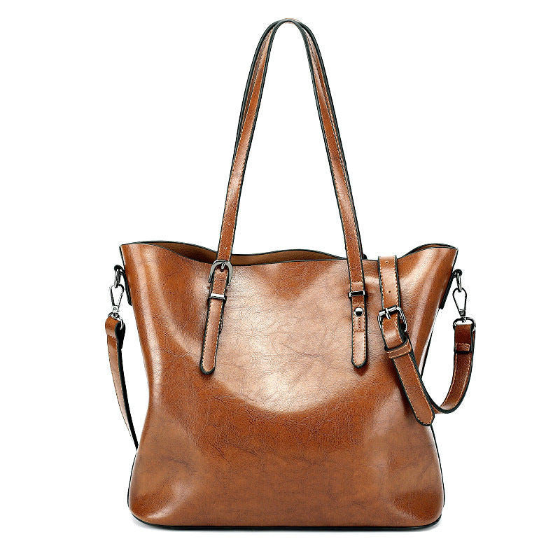 2025 popular new women's bag large-capacity handbag leather shoulder messenger bag trendy tote bag women