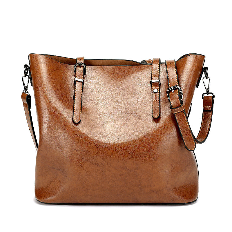 2025 popular new women's bag large-capacity handbag leather shoulder messenger bag trendy tote bag women