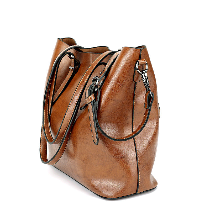 2025 popular new women's bag large-capacity handbag leather shoulder messenger bag trendy tote bag women