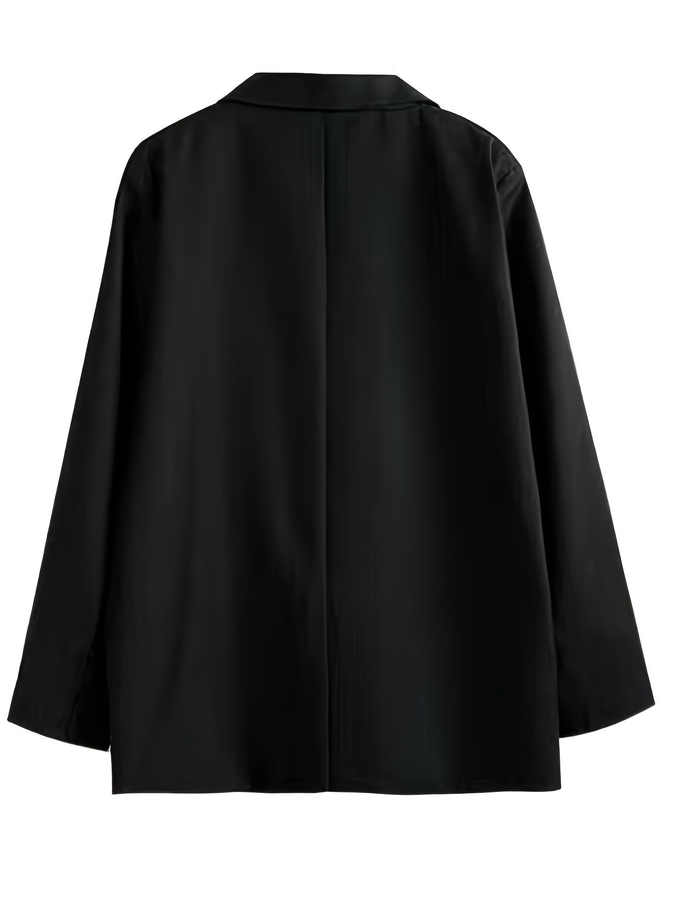 Sixsr Single Breasted Lapel Blazer, Casual Open Front Long Sleeve Work Office Outerwear, Women's Clothing