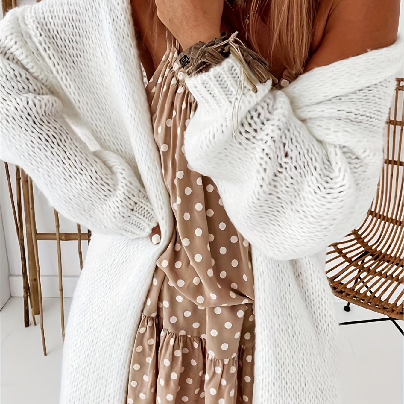 Sixsr Solid Open Front Cardigan, Casual Long Sleeve Cardigan For Spring & Fall, Women's Clothing