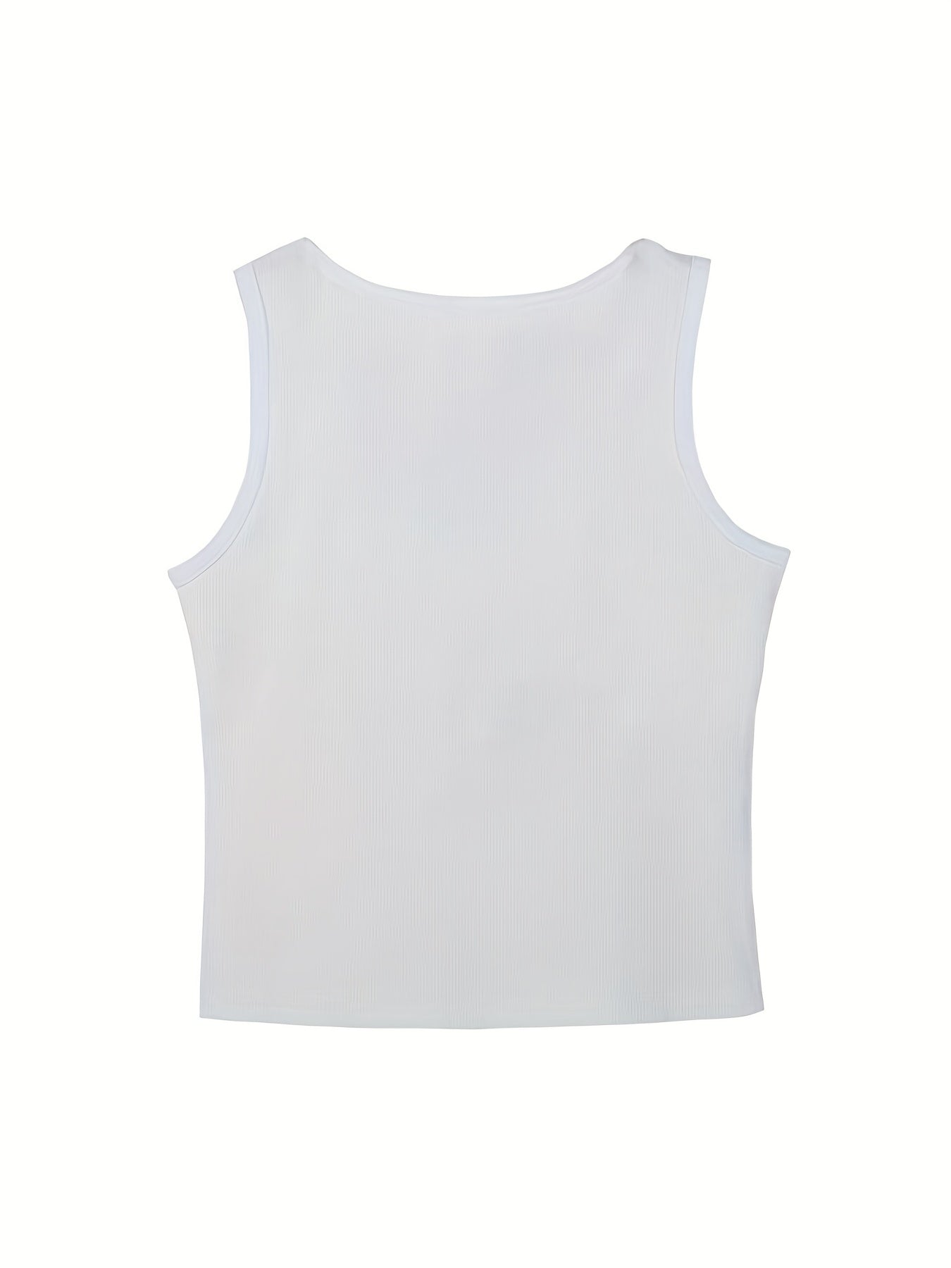 Sixsr Star Print Crew Neck Crop Top, Casual Sleeveless Tank Top For Summer, Women's Clothing