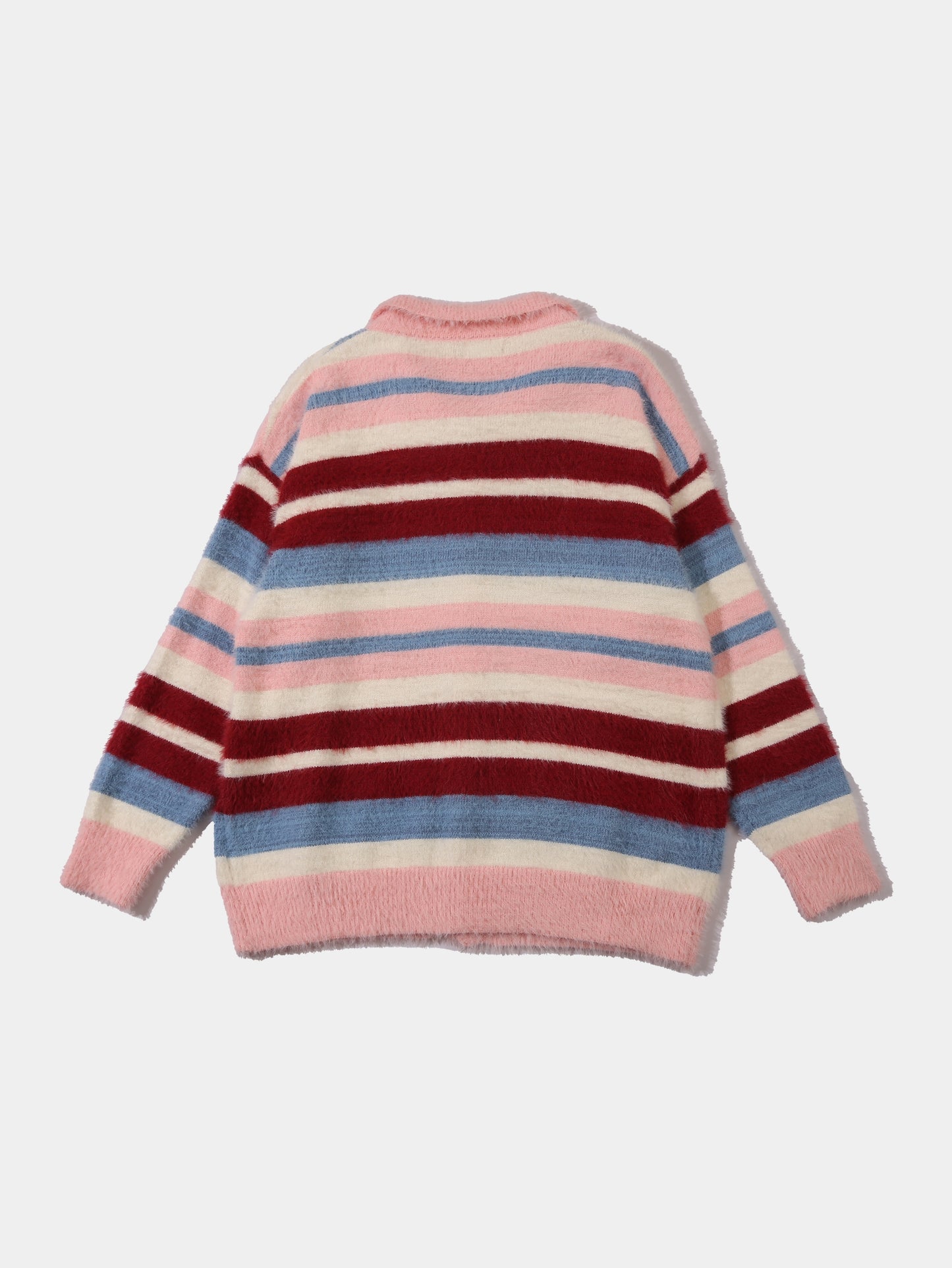 Sixsr Elegant Retro Striped Mid Stretch Cardigan, Men's Casual Vintage Style V Neck Button Up Cardigan For Fall Winter