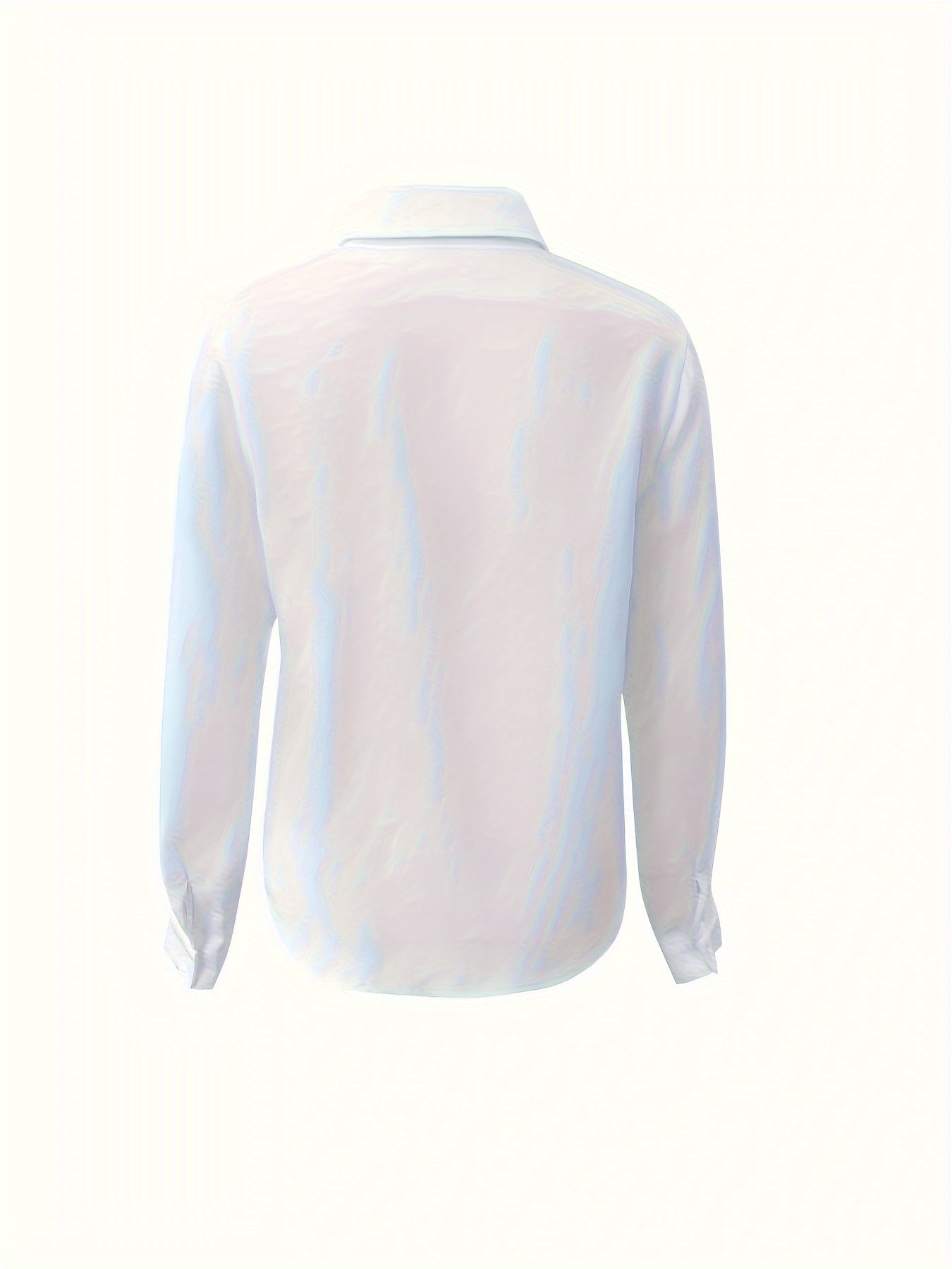 Sixsr Solid Pocket Button Shirt, Casual Polo Collar Long Sleeve Shirt For Spring & Fall, Women's Clothing
