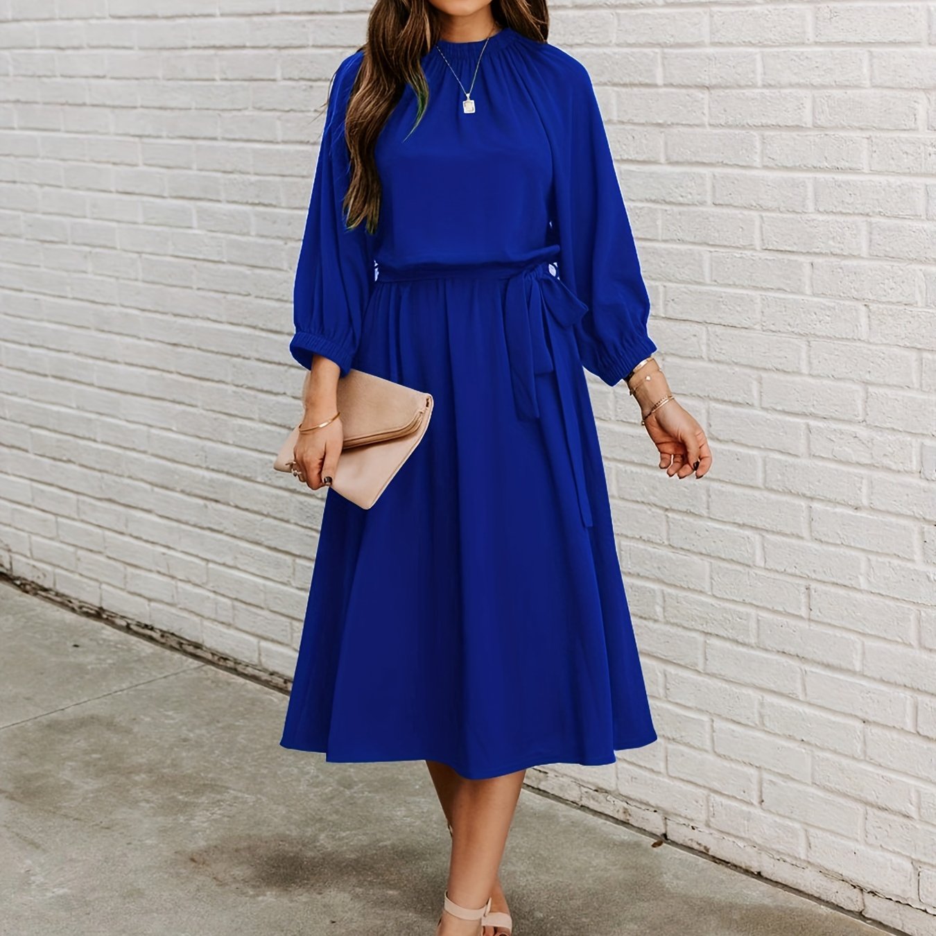 Sixsr Women's Dresses Sexy Summer Women's High Waist Slim Fashion Solid Color Slim Temperament Maxi Dresses