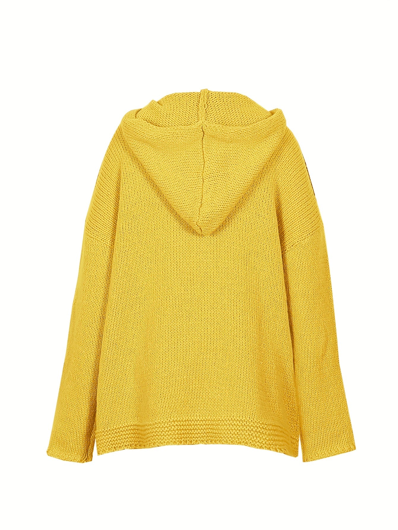 Sixsr Plus Size Casual Sweater, Women's Plus Colorblock Stripe Print Long Sleeve Hooded Jumper