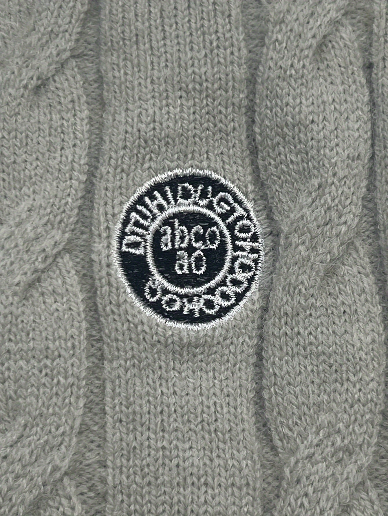 Sixsr Color Block Zip Up Cable Knit Cardigan, Casual Long Sleeve Slim Crop Sweater, Women's Clothing