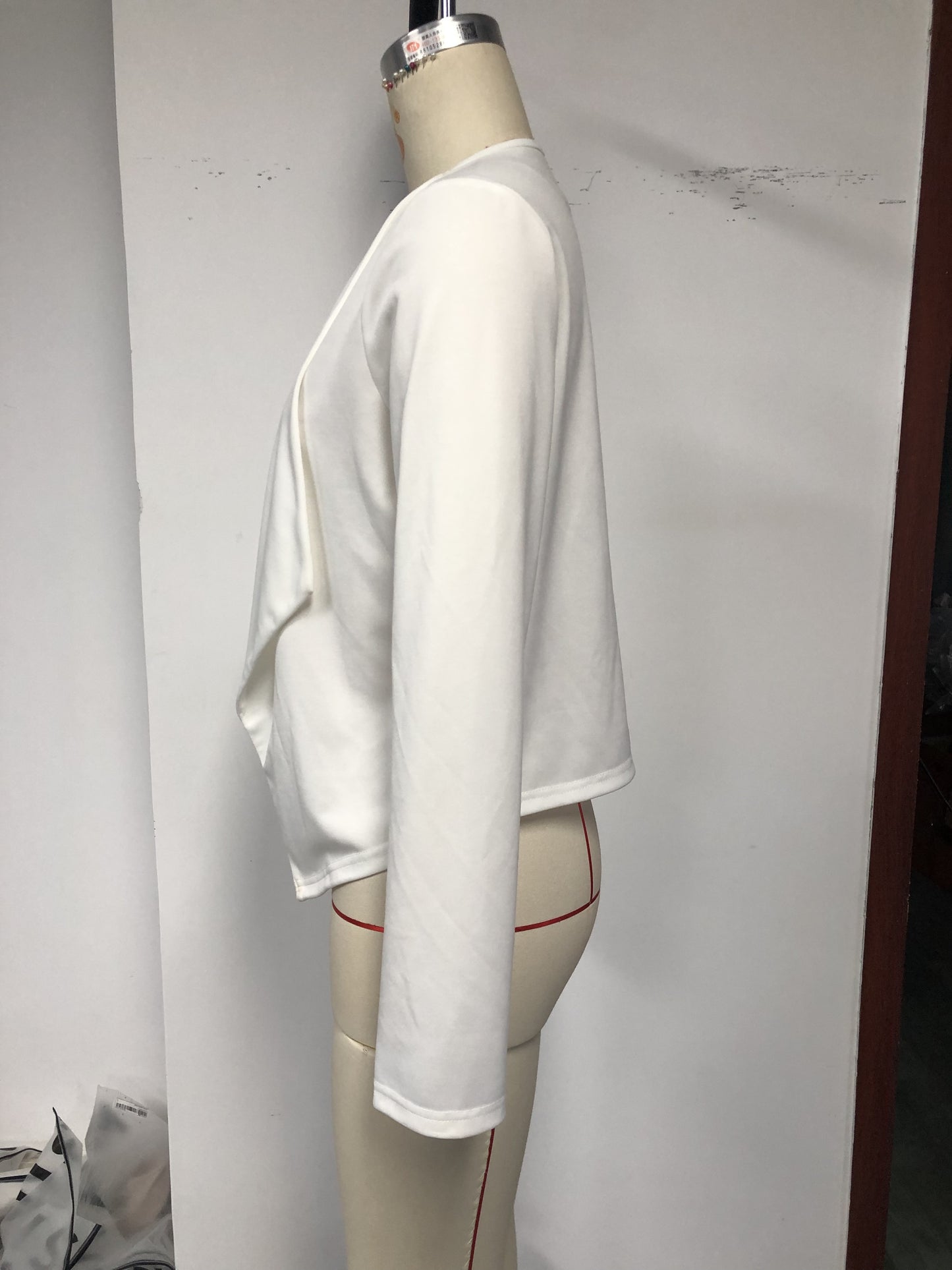 Solid Open Front Jacket, Casual Long Sleeve Jacket For Spring & Fall, Women's Clothing